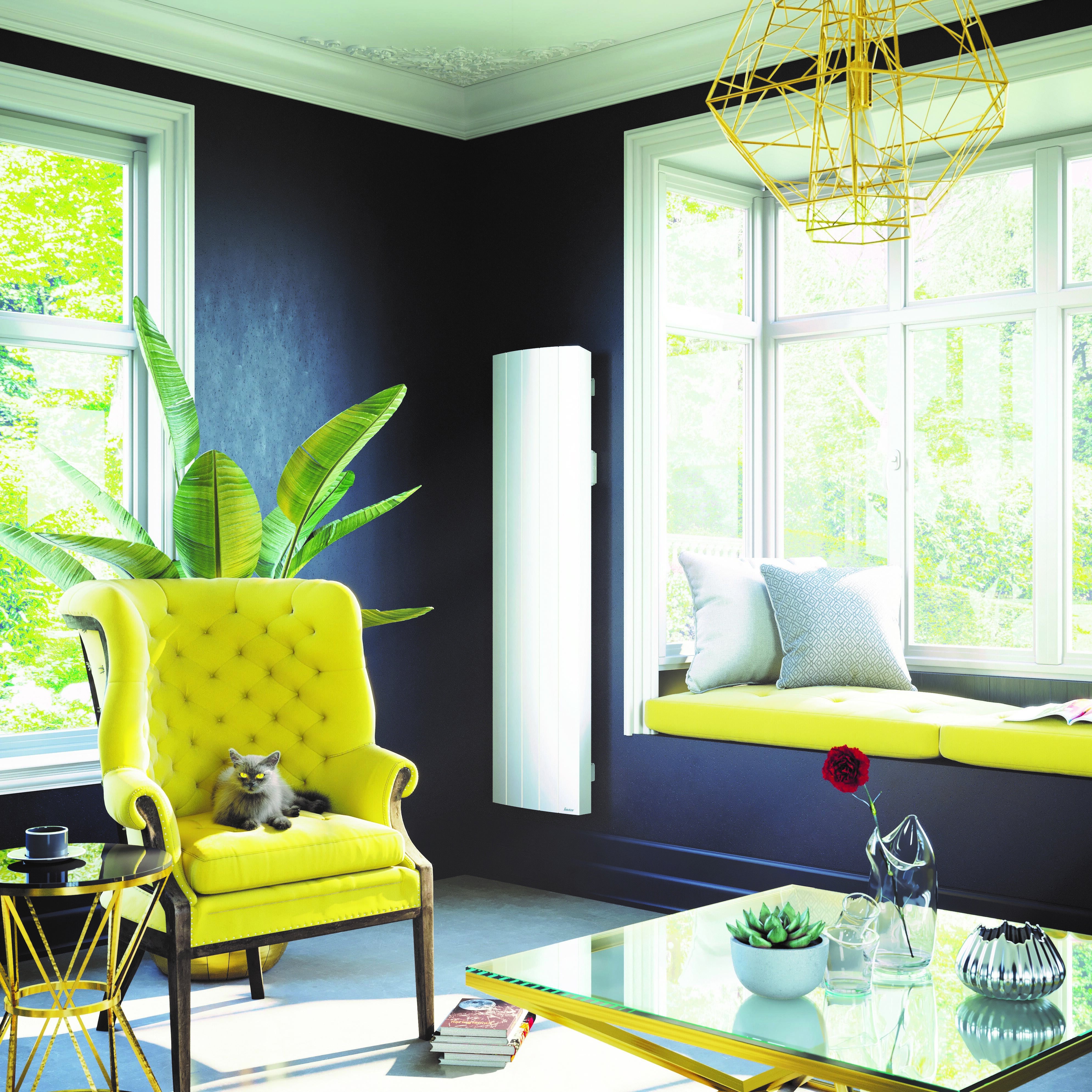 Radiateur électrique connecté à inertie fluide 1500W SAUTER Ipala vertical blanc - 4