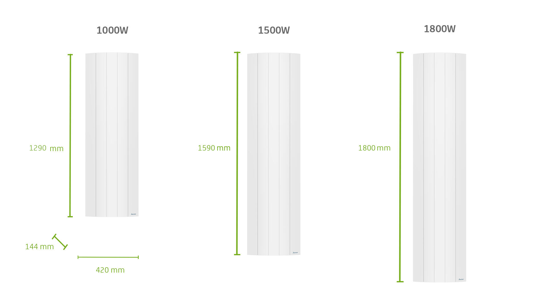 Radiateur électrique connecté à inertie fluide 1800W SAUTER Ipala vertical blanc - 8