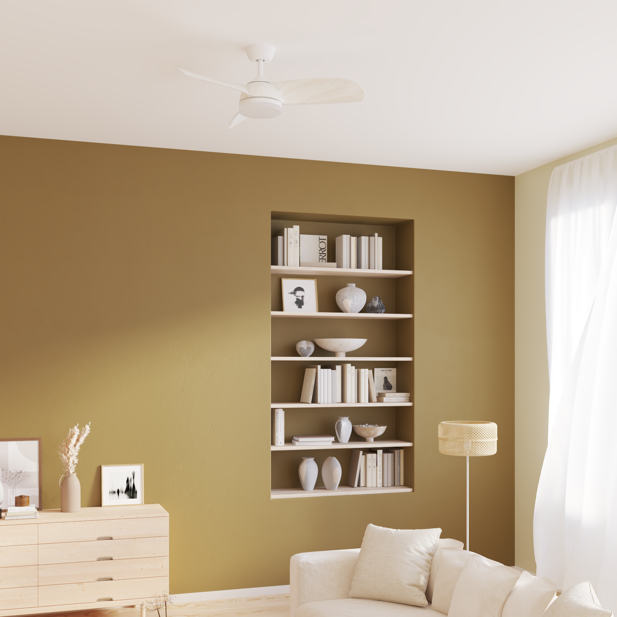 Lampadaire Palanga, acier, blanc,  H.140 cm INSPIRE, E27 - 5