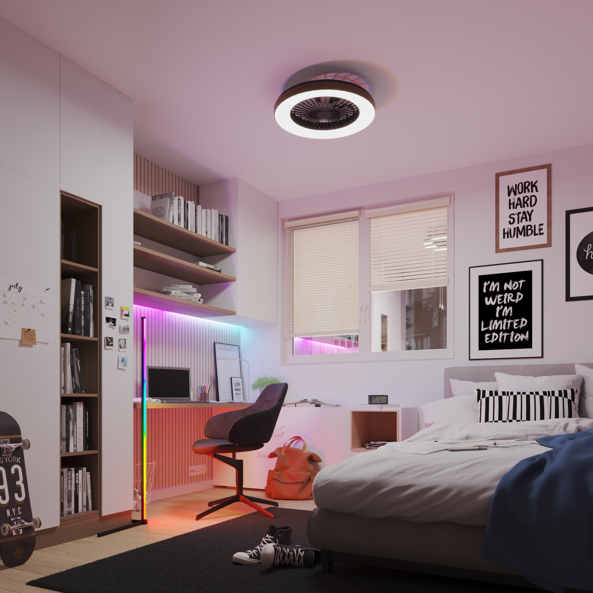 Almofada Julen 30x50cm algodão branco/preto Inspire - 4