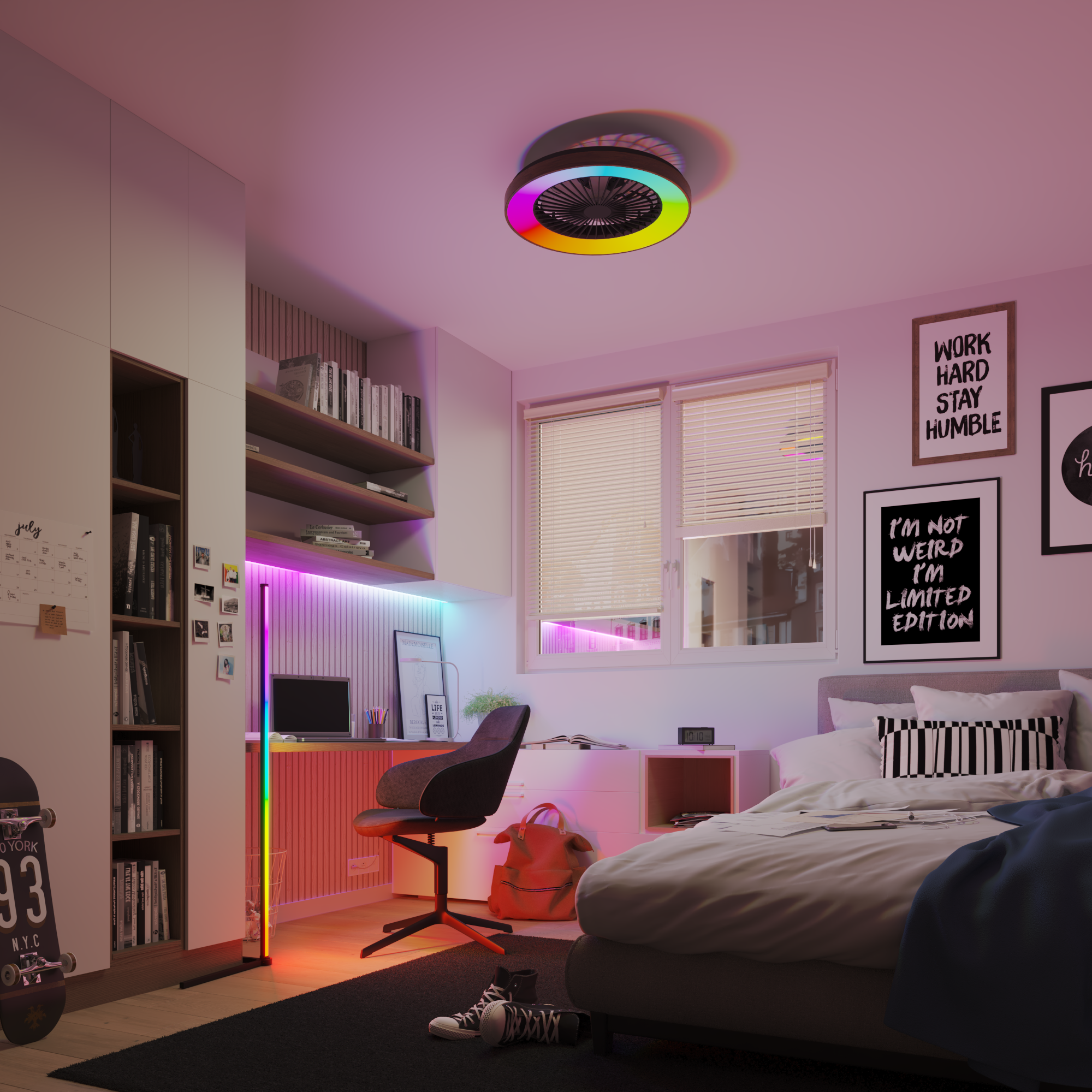 Almofada Julen 30x50cm algodão branco/preto Inspire - 5