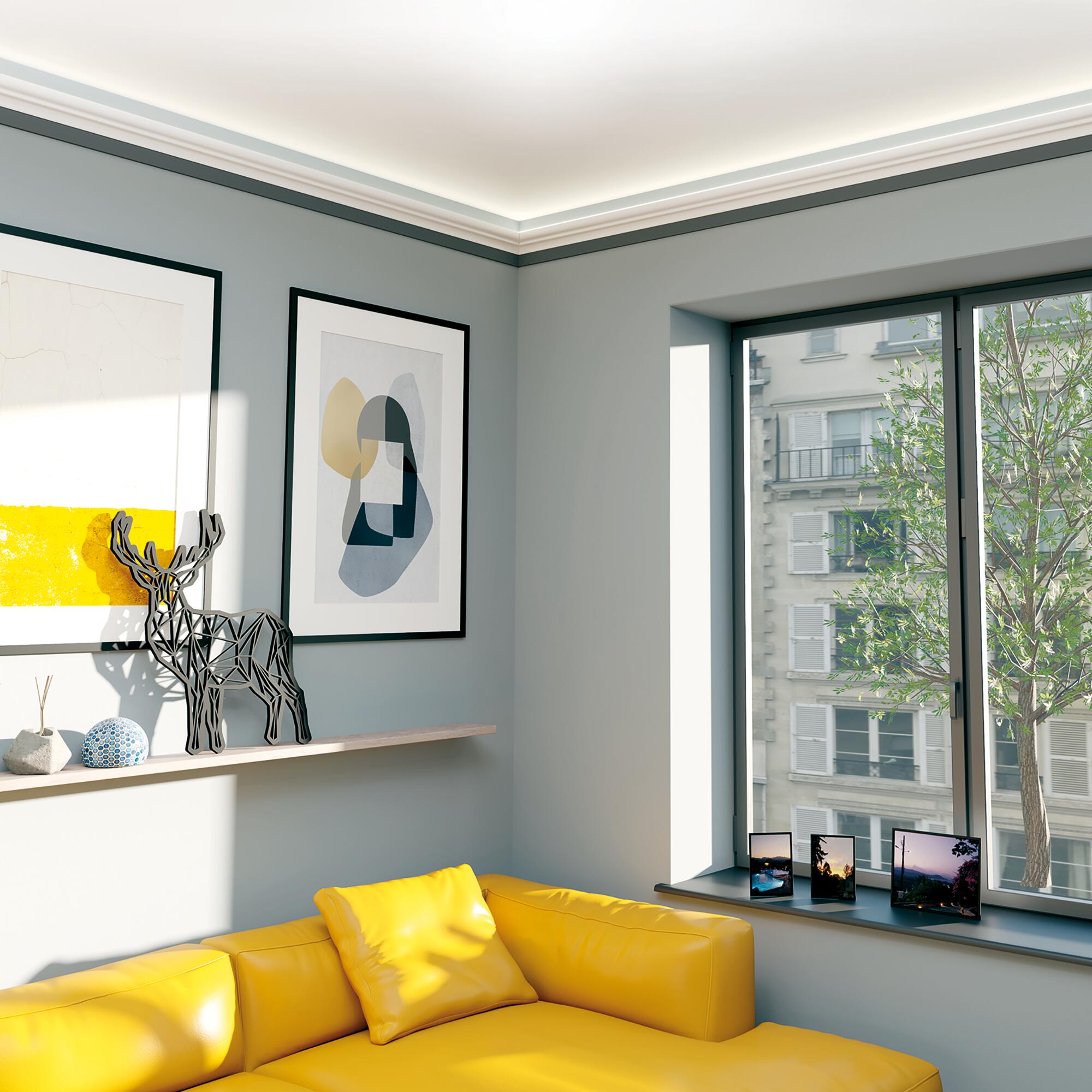 Moldura de poliestireno 10x50 mm de 2 m de largo - 10