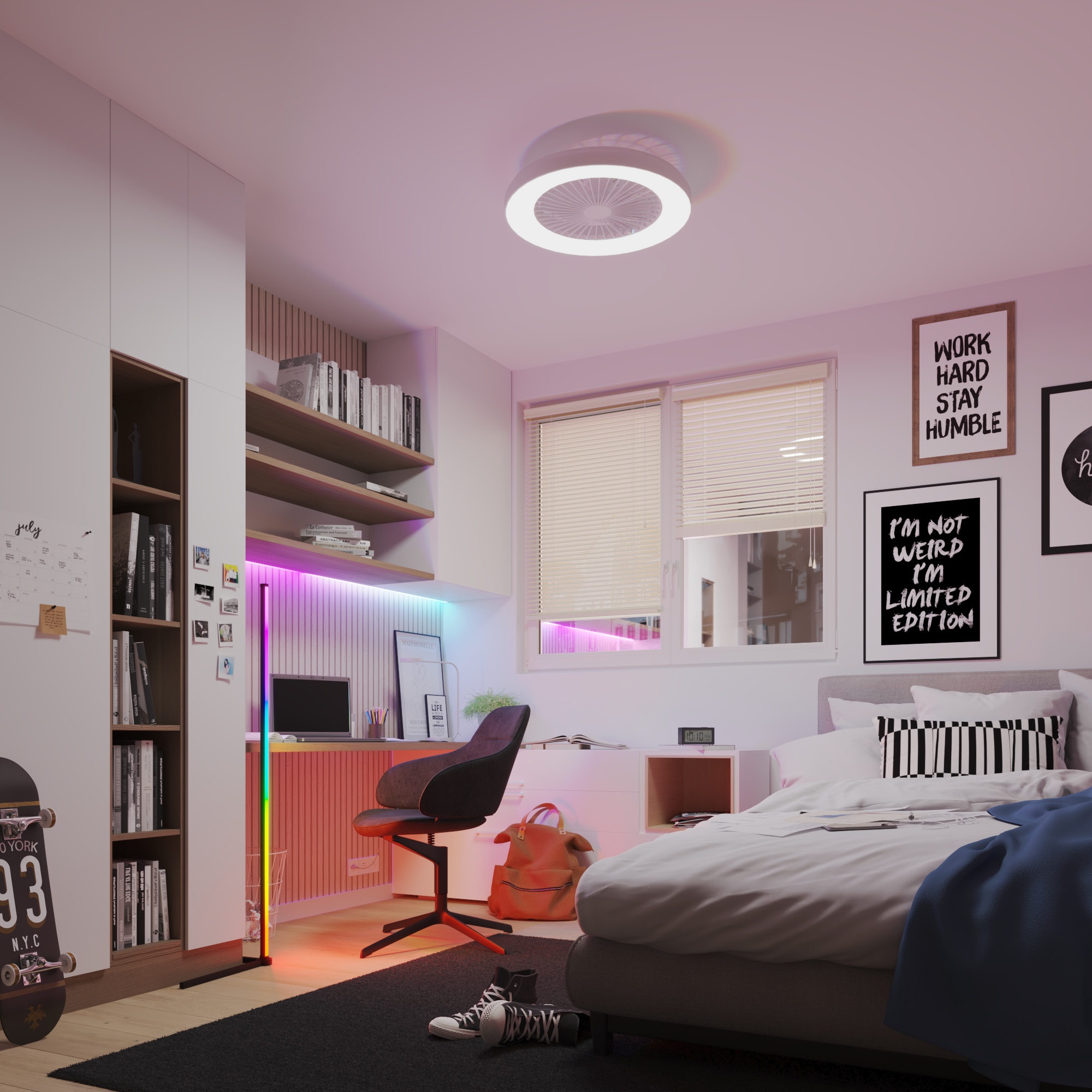 Almofada Julen 30x50cm algodão branco/preto Inspire - 17