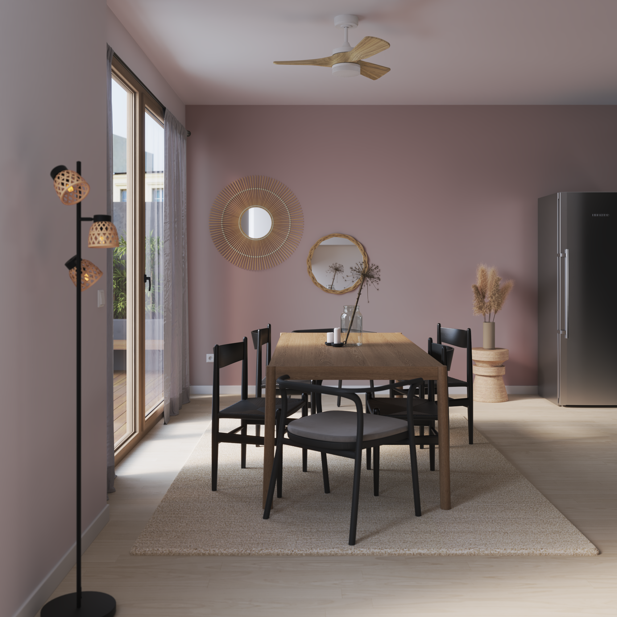 Ventilador de techo con luz silencioso DC Inspire Chris beige/blanco 132 cm - 5