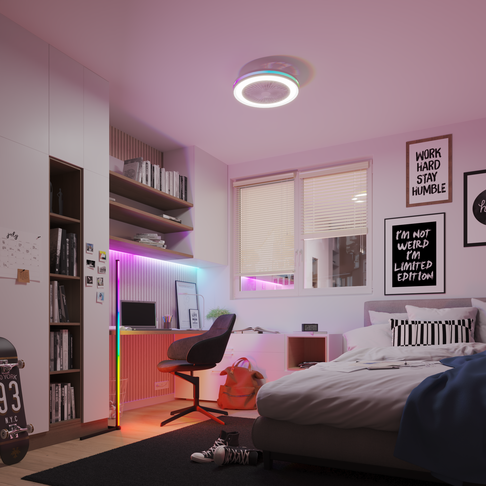 Almofada Julen 30x50cm algodão branco/preto Inspire - 11