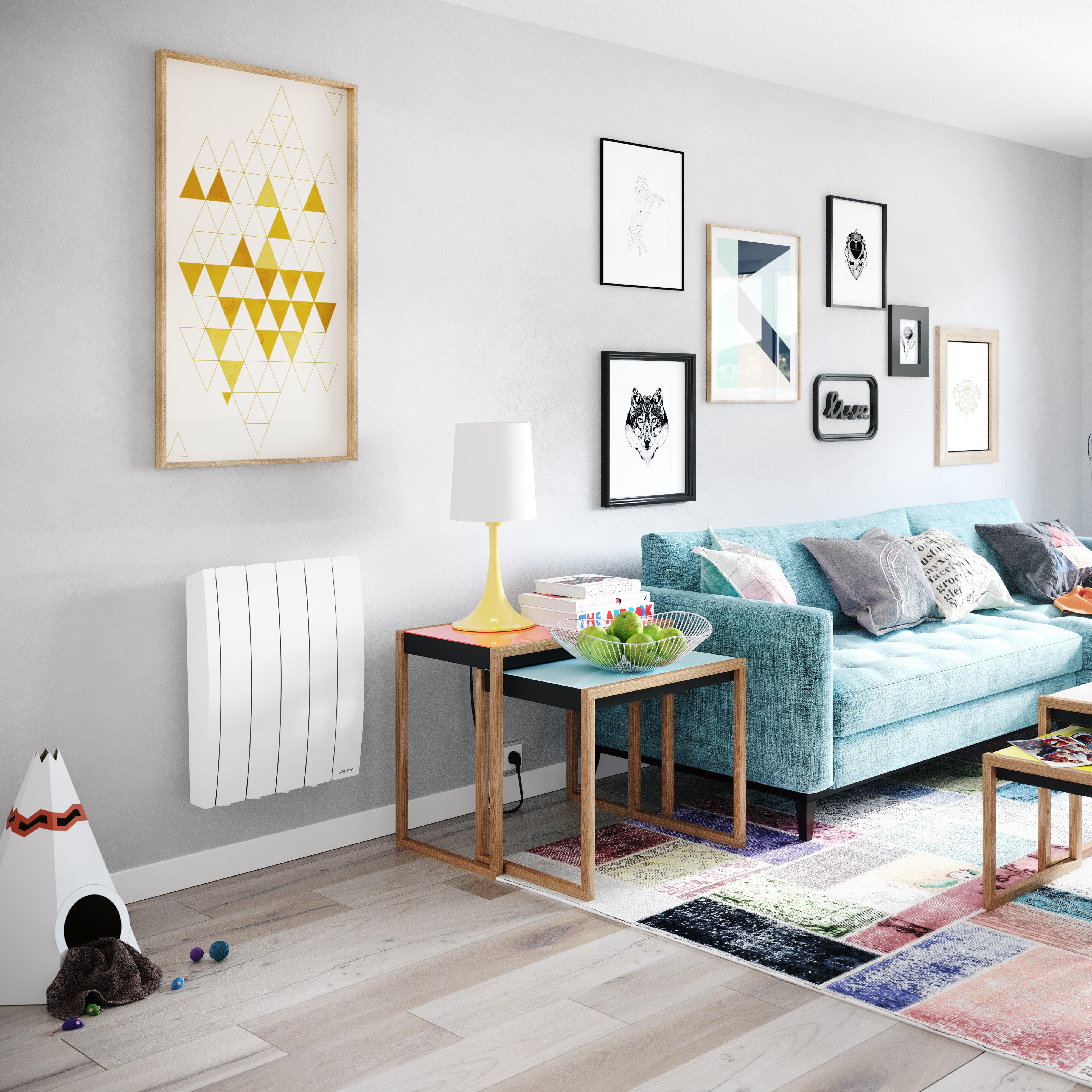 Radiateur électrique connecté à inertie fluide 500 W SAUTER Ipala horizontal - 2