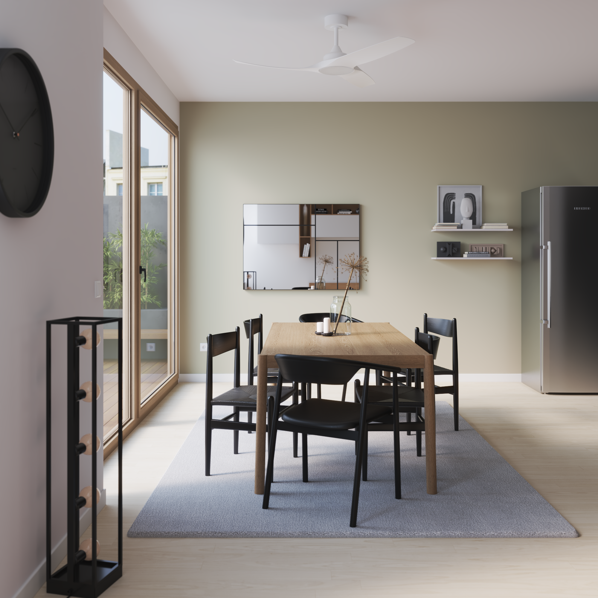 Espelho com moldura DRIAN preto 115X85 cm Inspire - 20