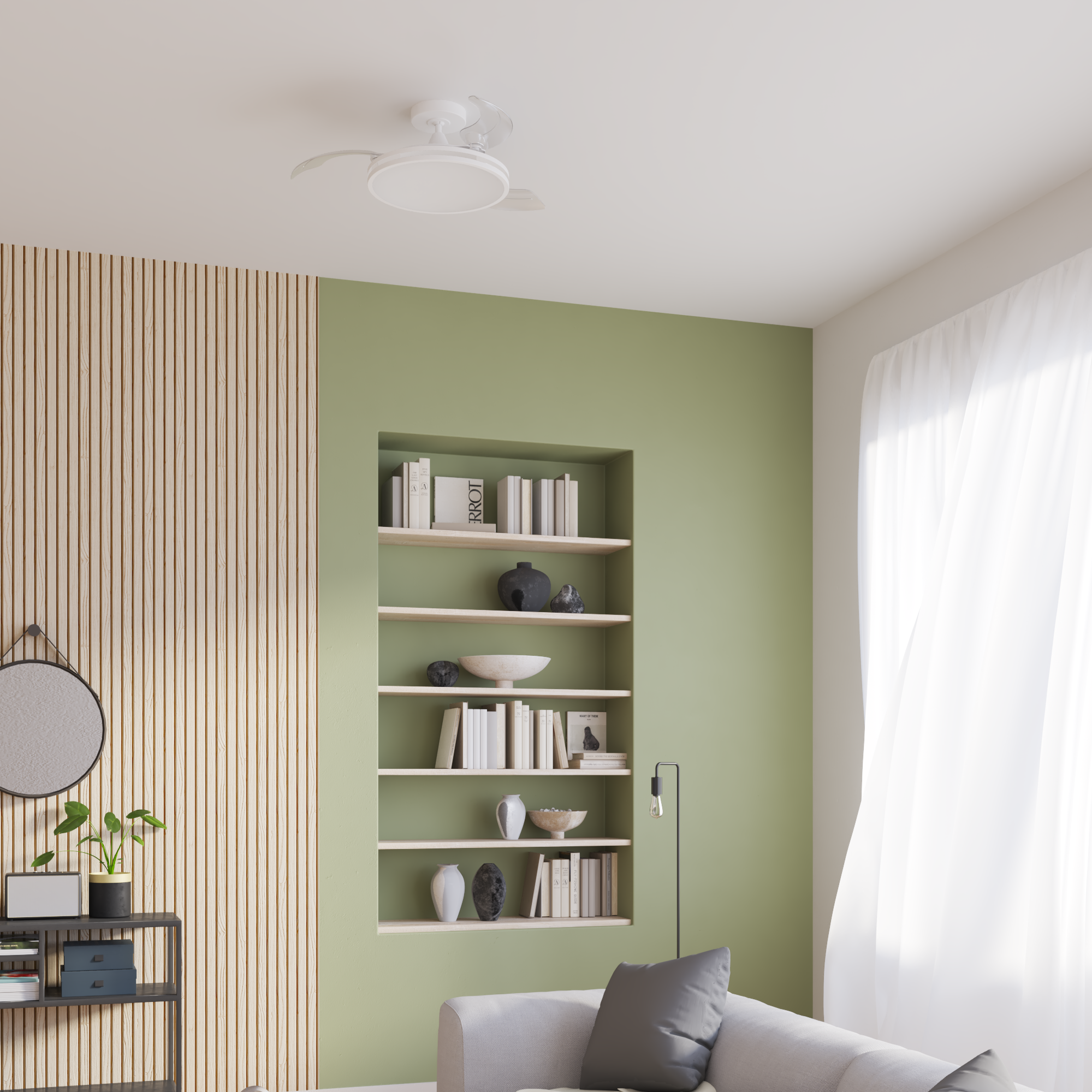 Ventoinha led VANESA M 4500/1200LM branco regulável inspire - 8