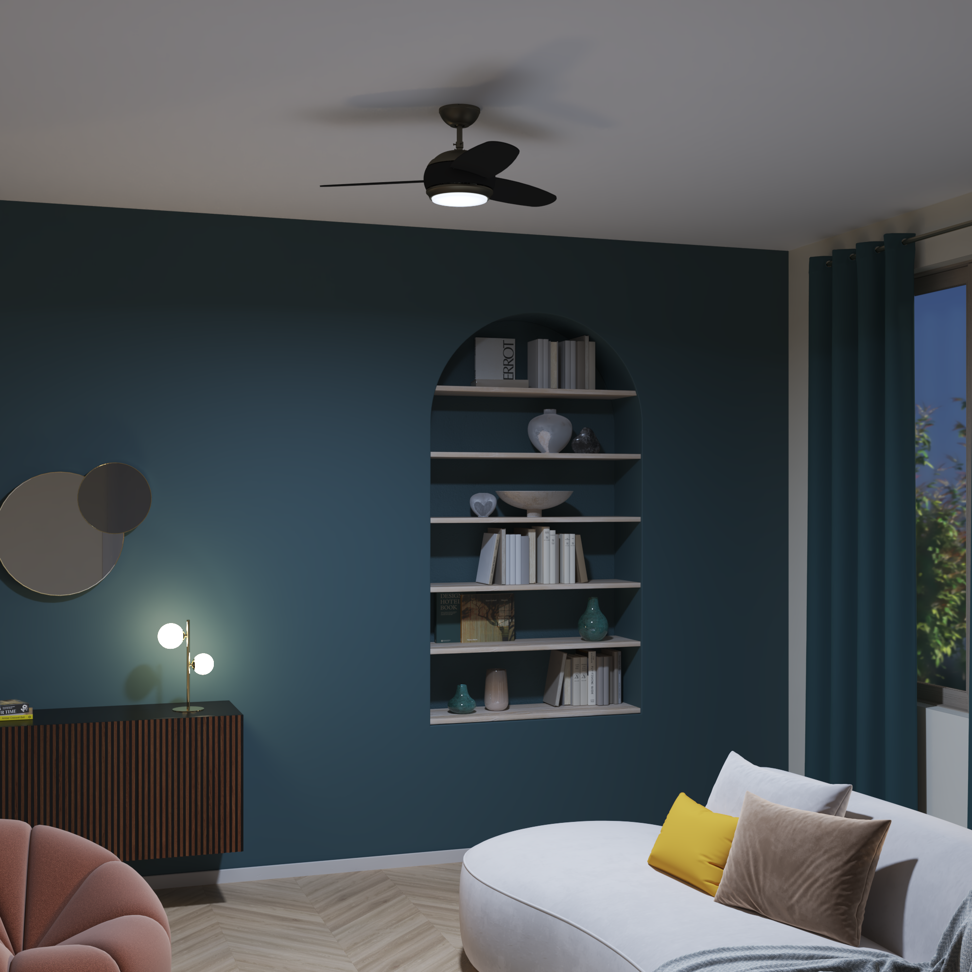 Miroir rond métal laiton Glam pimp INSPIRE diam.61 cm - 16