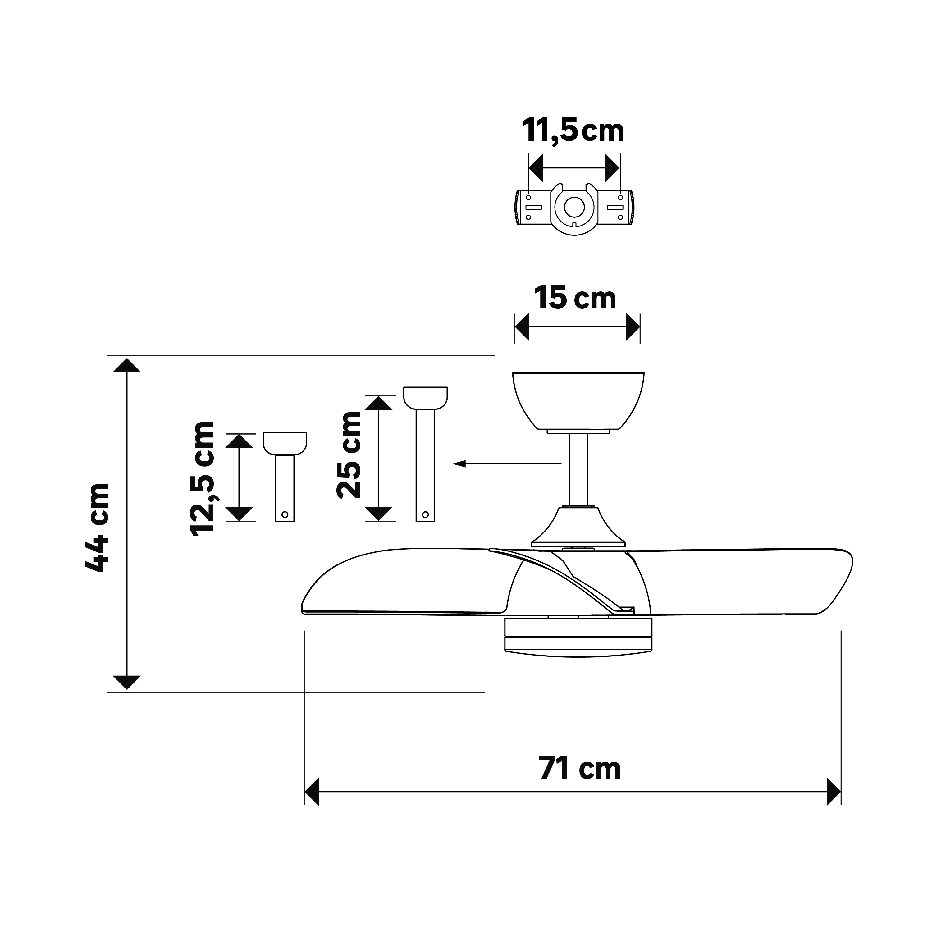 Ventilador de techo con luz silencioso DC Inspire Beach blanco 71 cm - 8