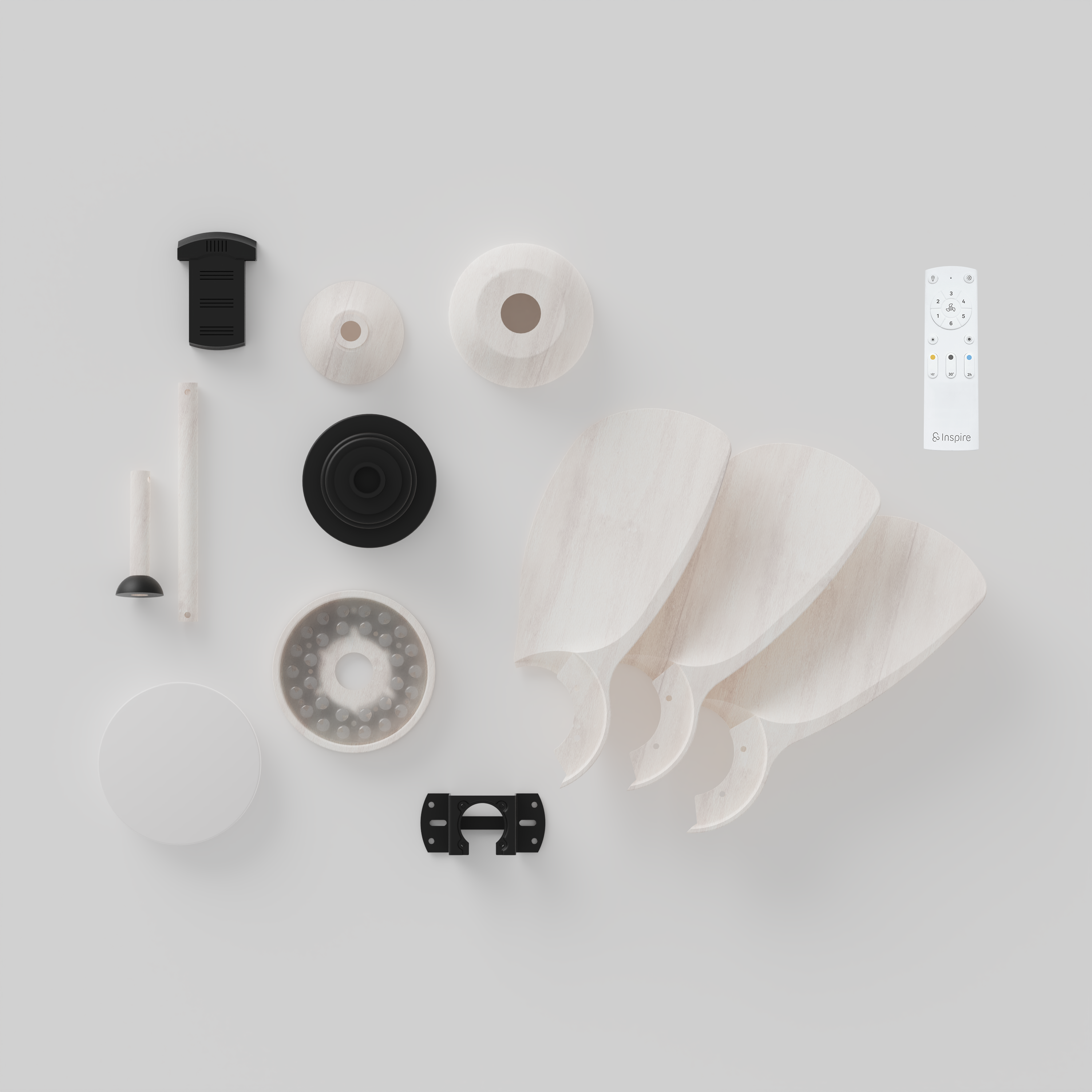 Ventilador de techo con luz silencioso DC Inspire Beach blanco 71 cm - 10