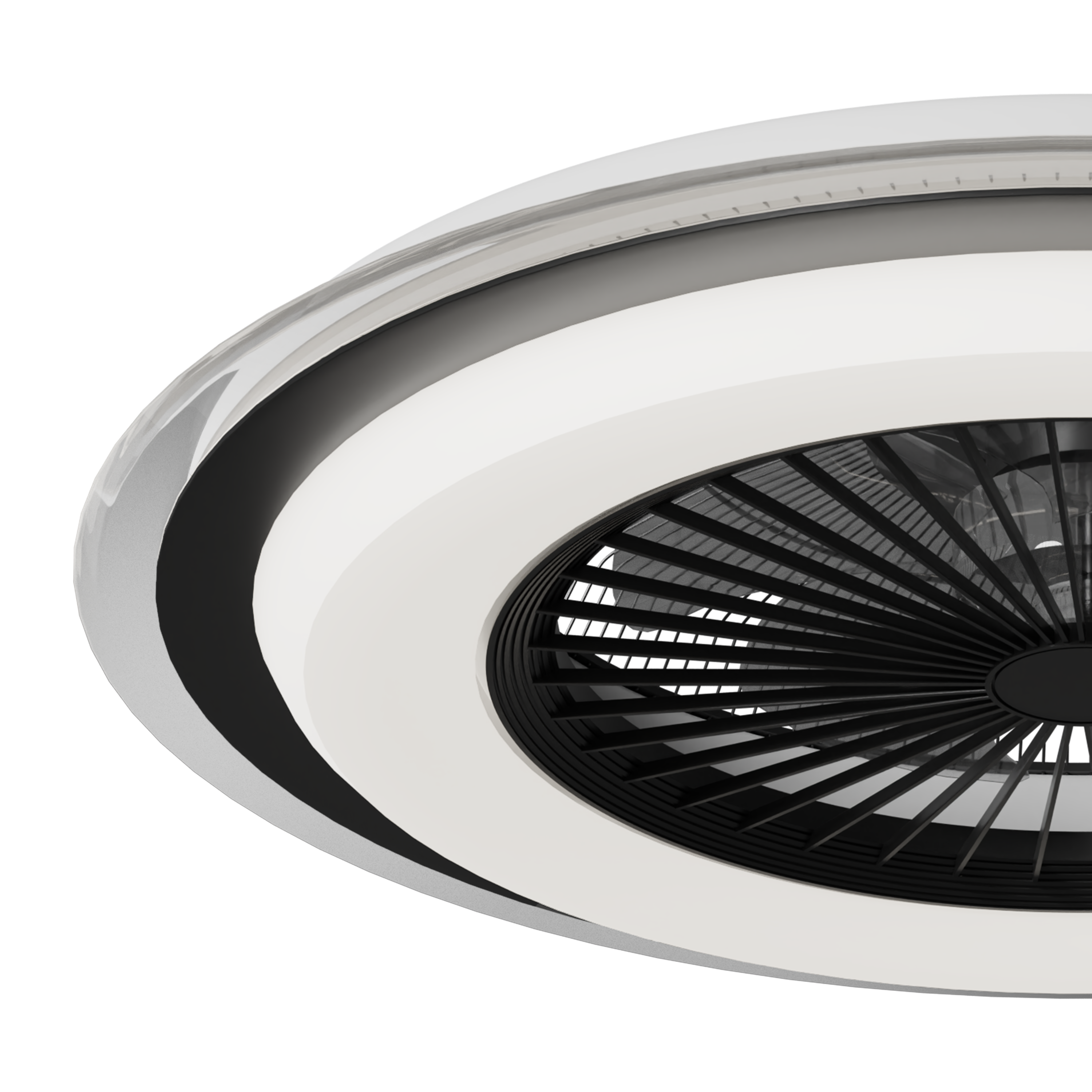 Lampowentylator Majola czarno-biały śr. 60 cm 6400 lm LED Inspire - 10