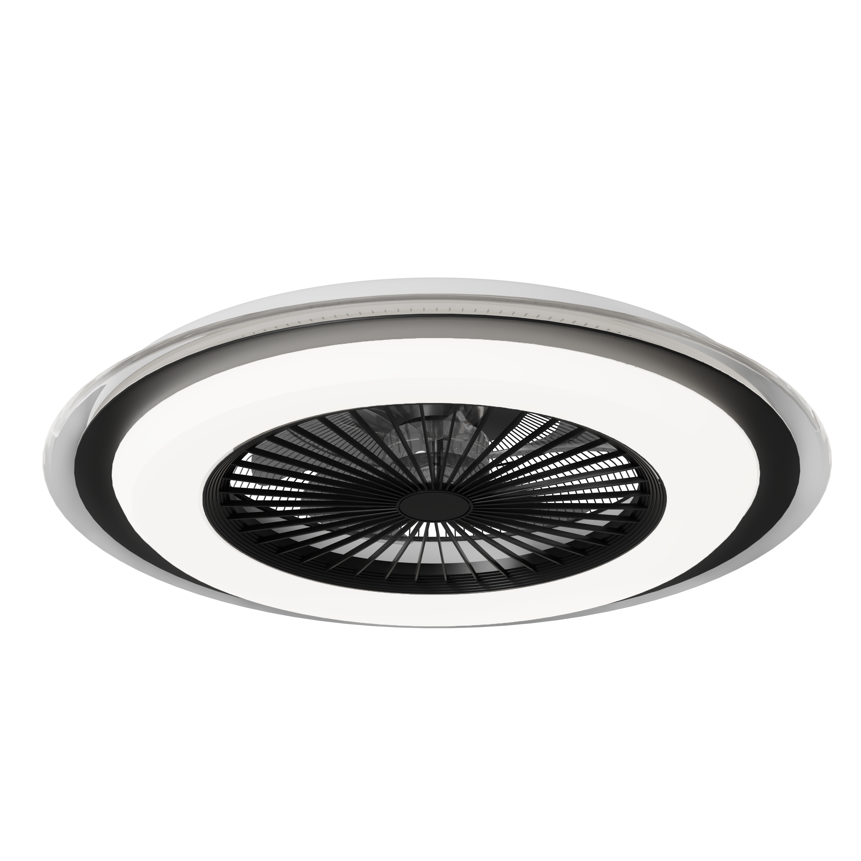 Lampowentylator Majola czarno-biały śr. 60 cm 6400 lm LED Inspire - 8