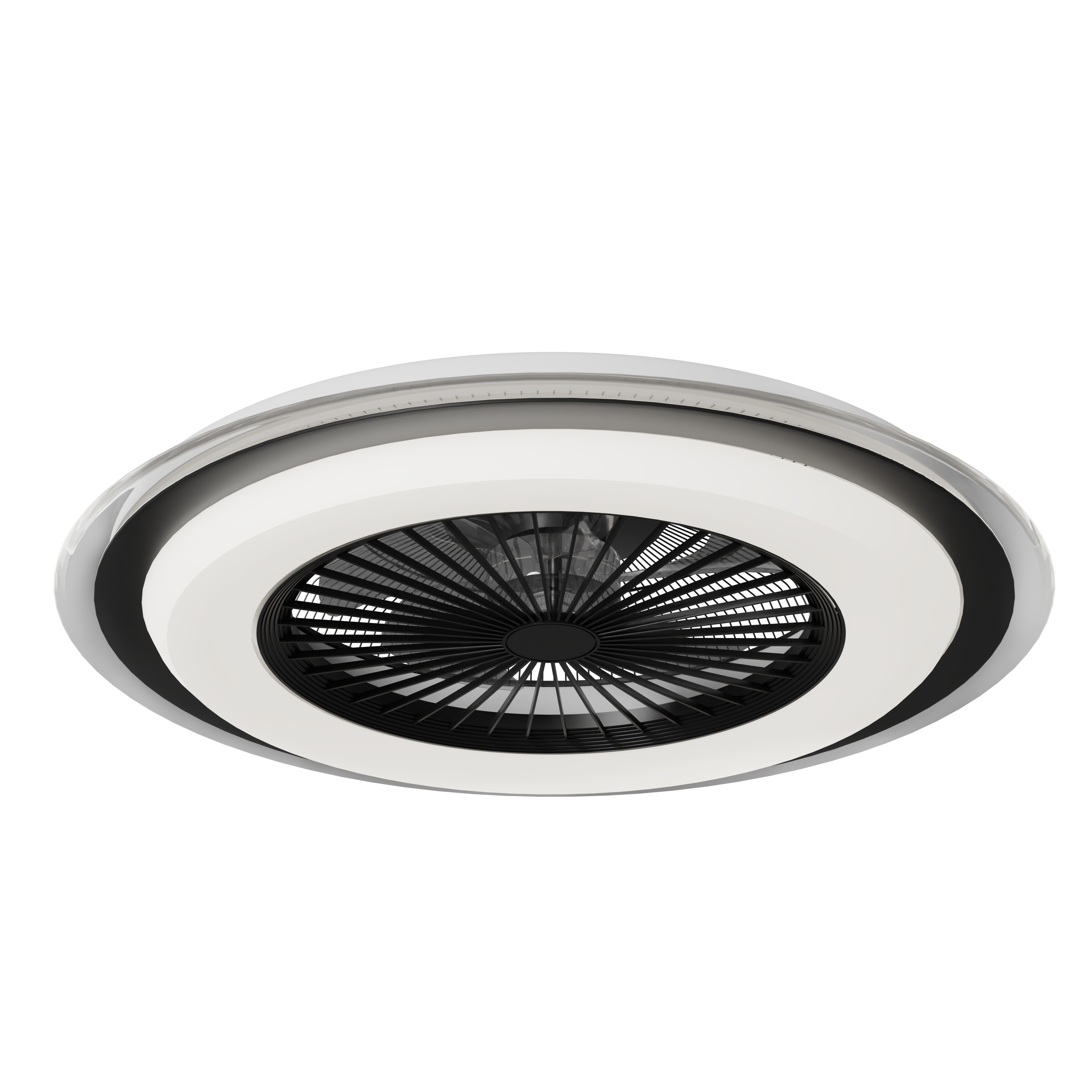 Lampowentylator Majola czarno-biały śr. 60 cm 6400 lm LED Inspire - 2