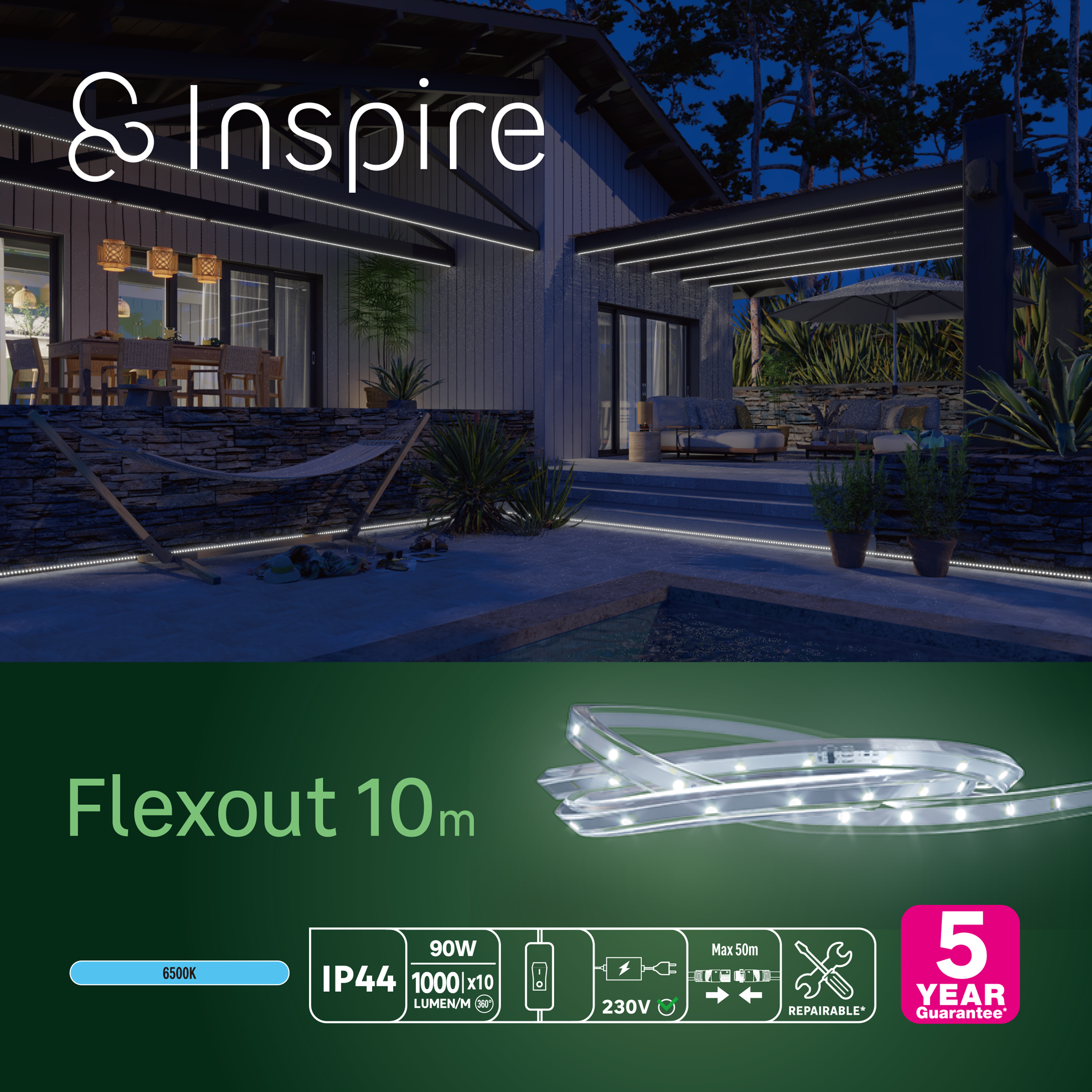 Tira led Flex Inspire 10 metros 6500K 1000LM IP44 - 8