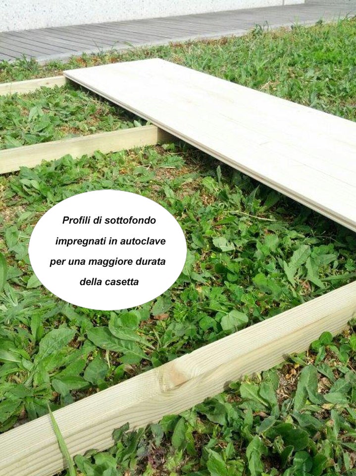 Base per pavimento da esterno in legno L 250 x L 9 x Sp 4 cm - 3