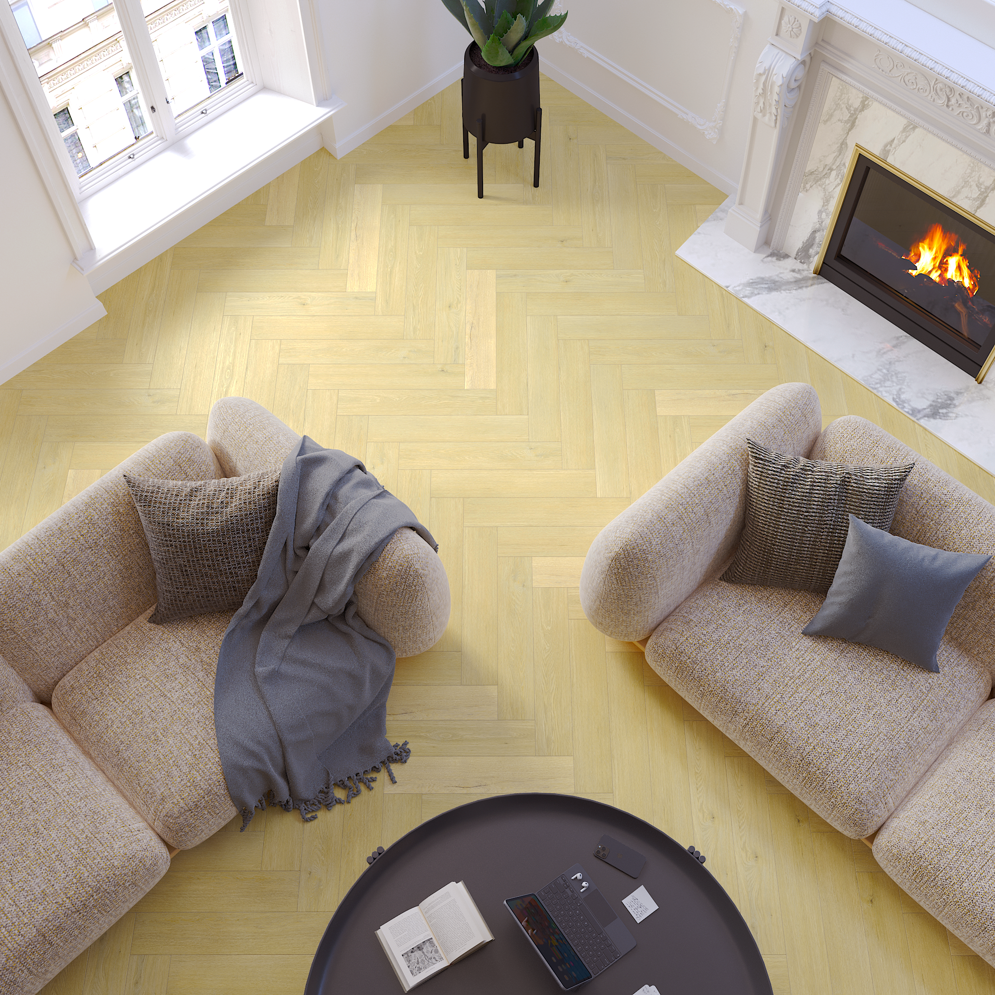 Suelo vinílico SPC clic   efecto madera natural   ARTENS - 3