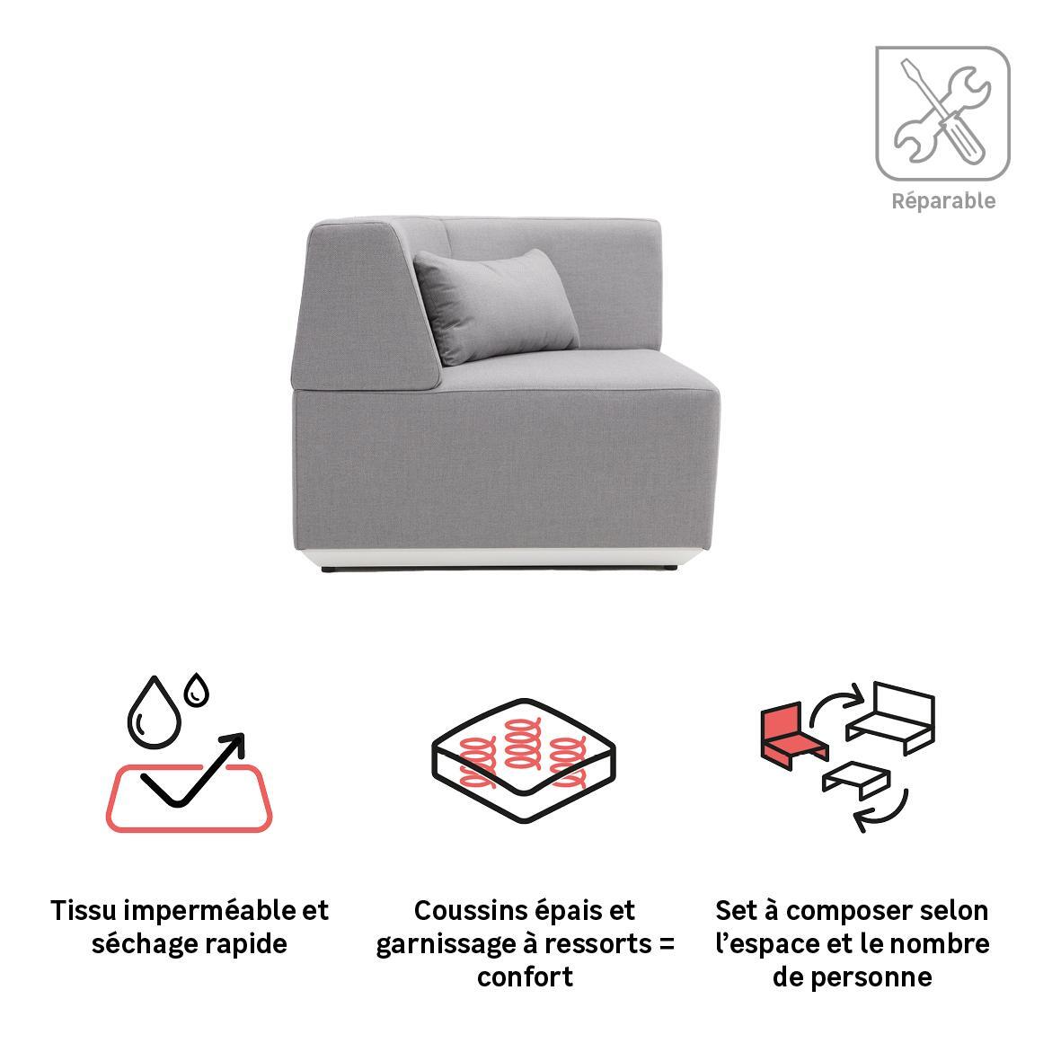 Module de coin en aluminium Neptune NATERIAL, 1 personnes - 4