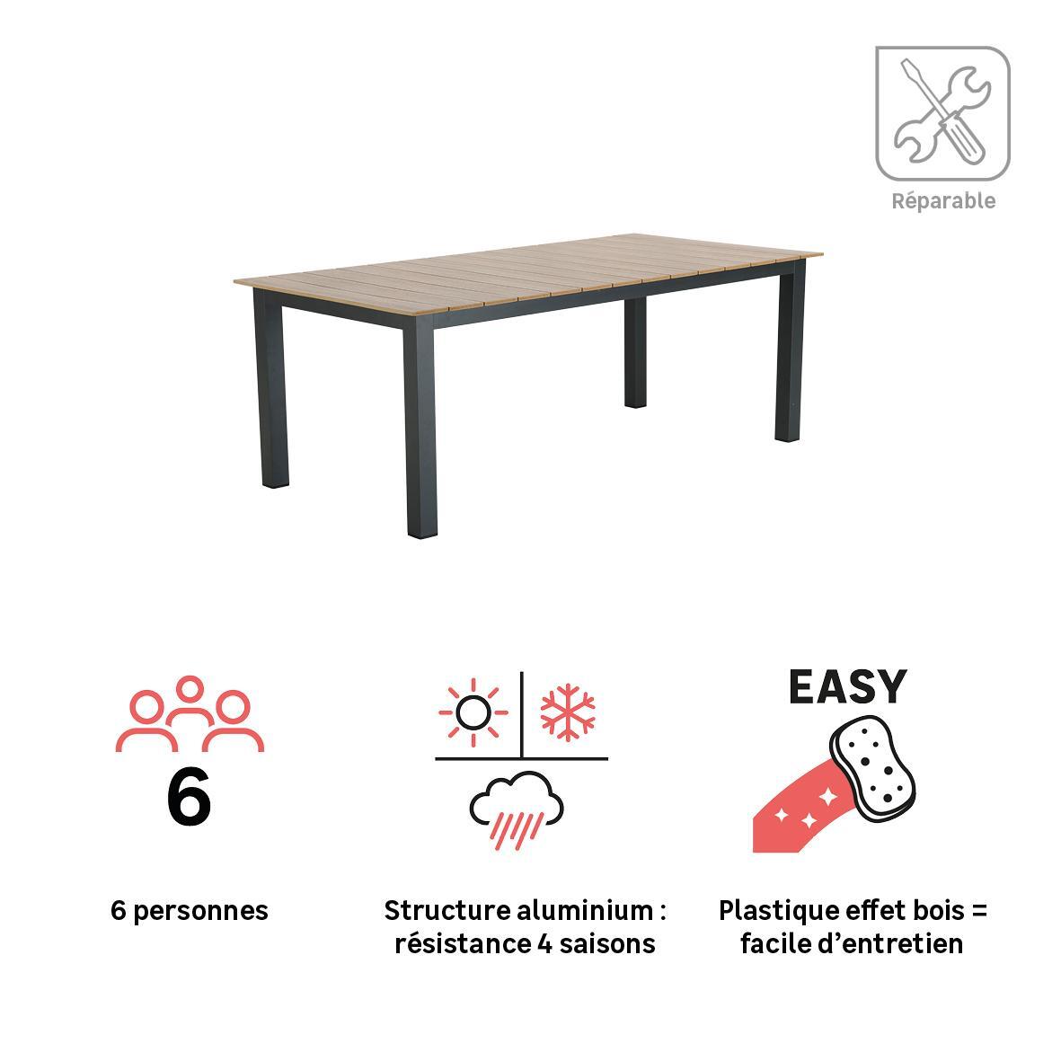 Mesa de jantar 200X100CM Clara Naterial - 9