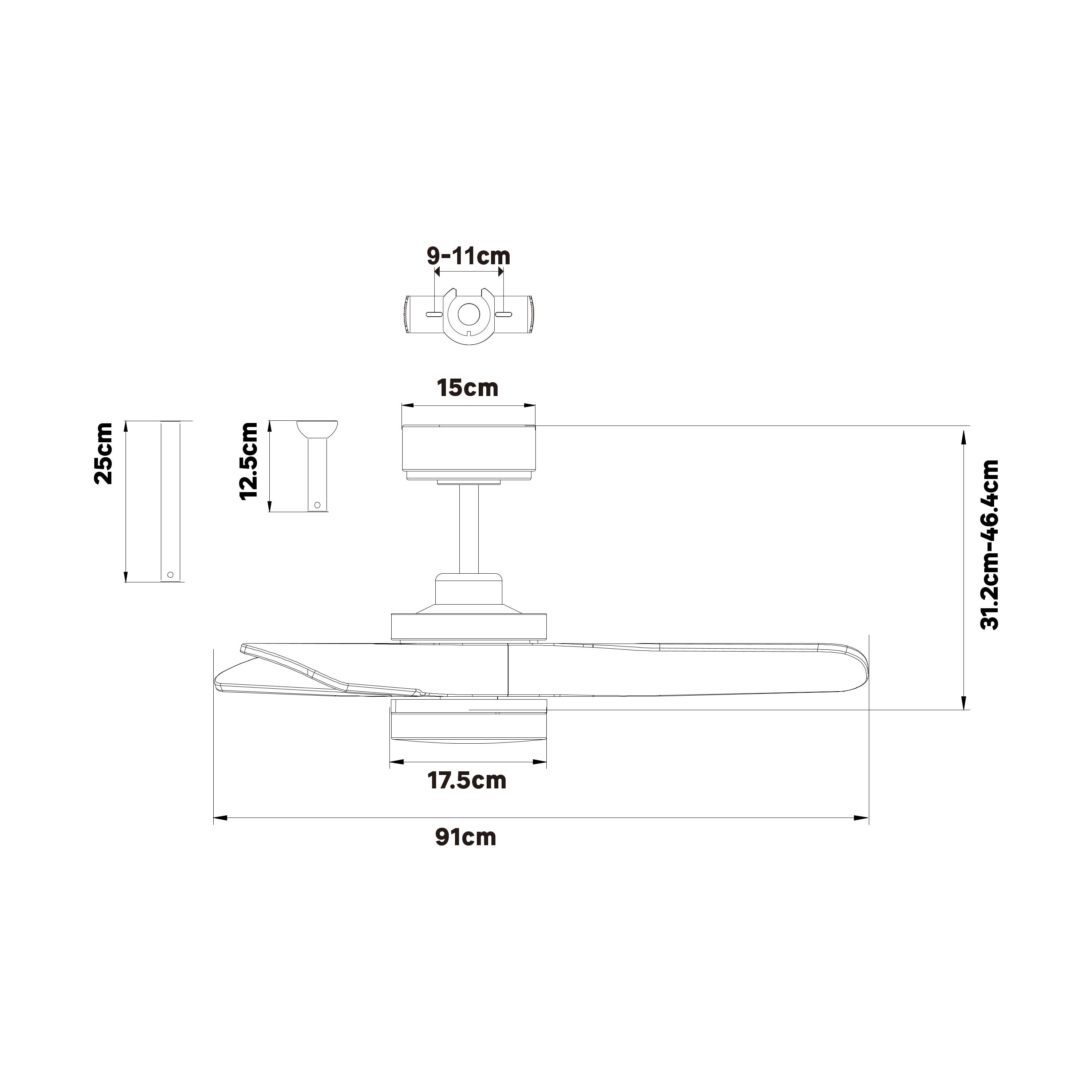 Ventilador de techo con luz silencioso DC Inspire Chris beige/blanco 91 cm - 9
