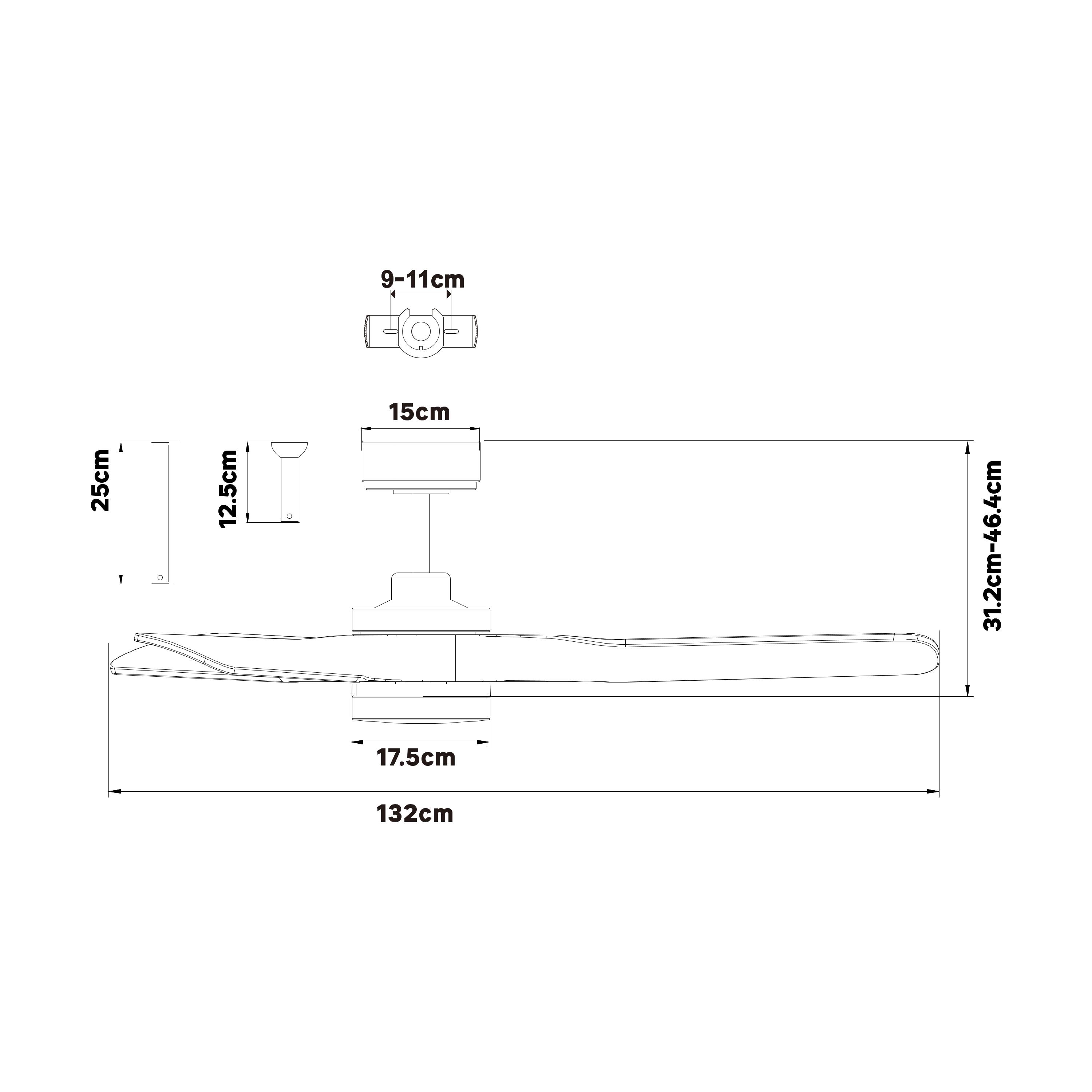 Ventilador de techo con luz silencioso DC Inspire Chris beige/blanco 132 cm - 8