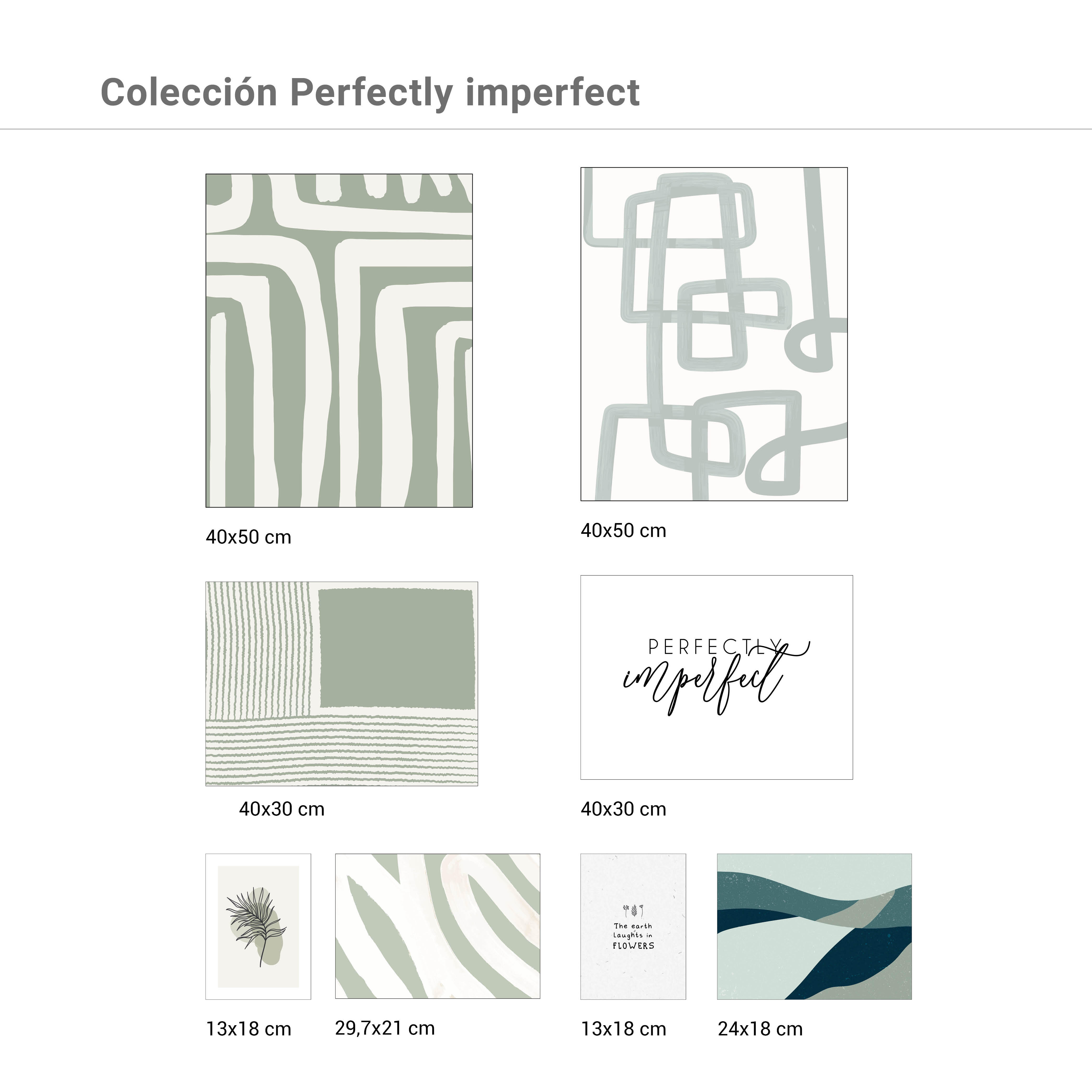 Set de 8 láminas Perefectly Imperfect 70 x 50 cm - 2