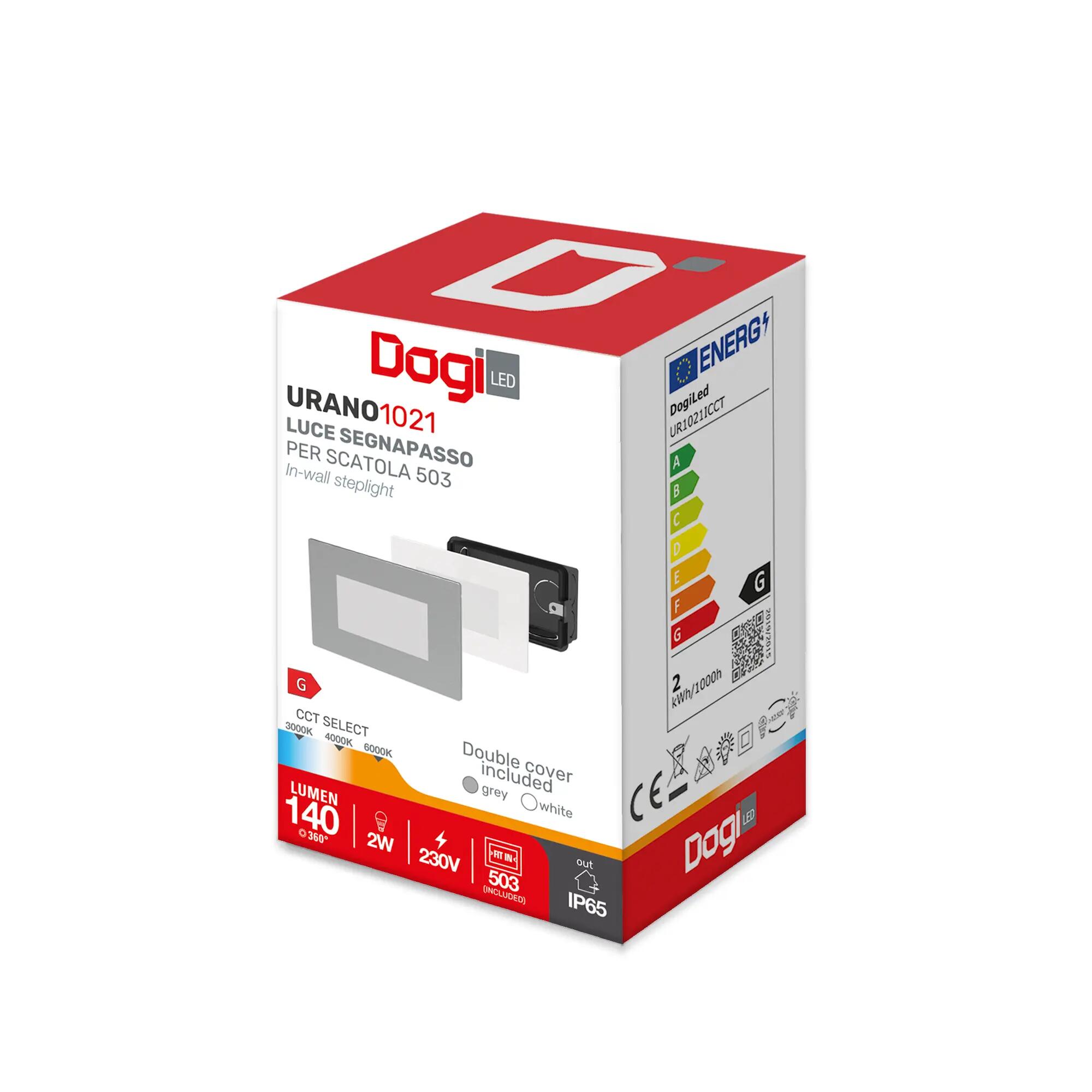 Faretto da incasso con fonte luminosa fisso Modulo LED URANO 1021 CCT bianco 10.5X10.7 cm Luce cct da bianco caldo a bianco freddo - 6