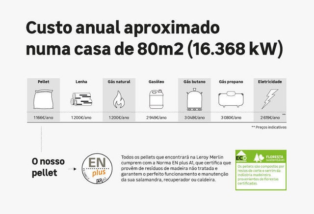 tipos de aquecimento pellets lenha gás natural gasóleo gás butano gás propano eletricidade soluçoes economicas de aquecimento
