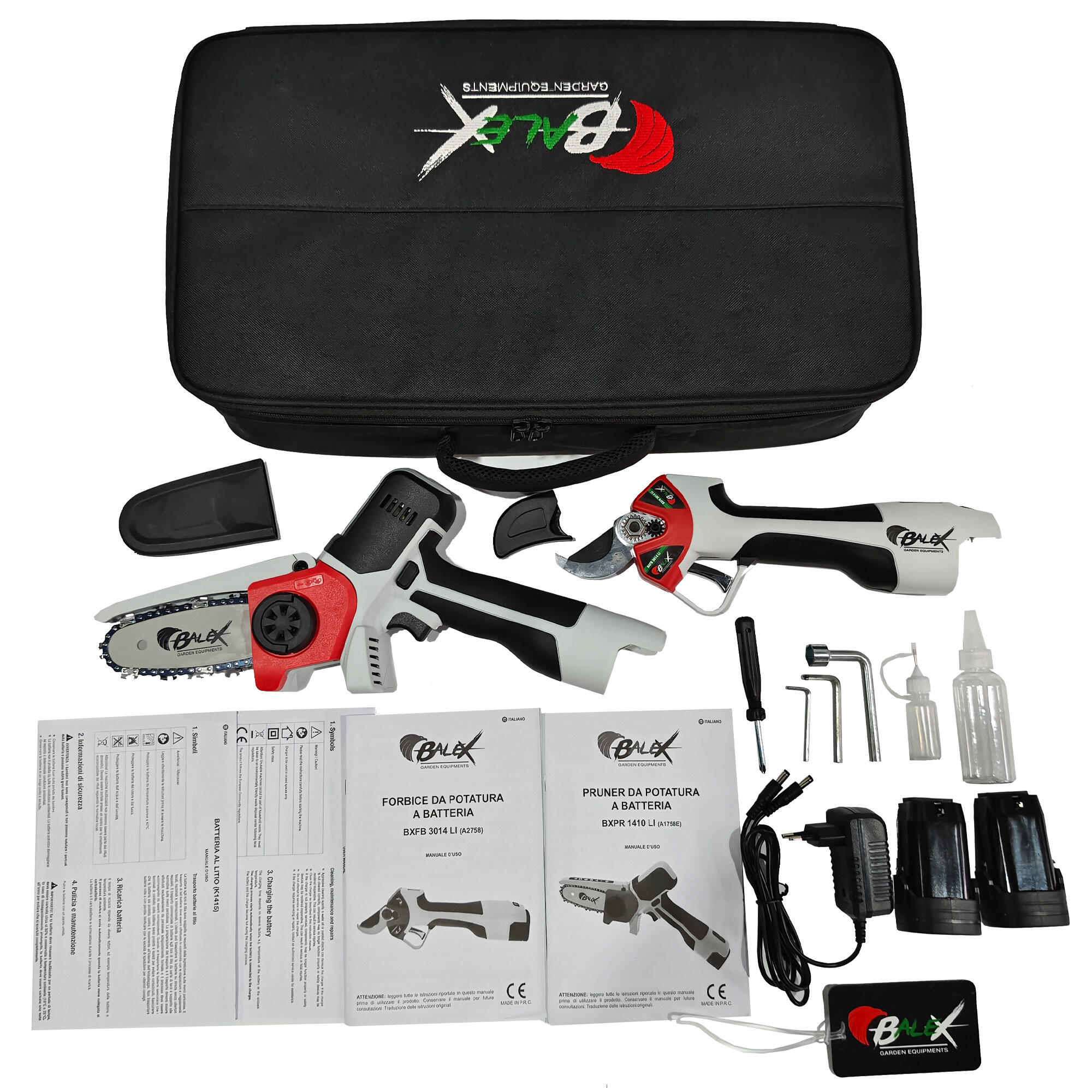 Kit motorizzato giardino set di:cesoie potatura a batteria - 6