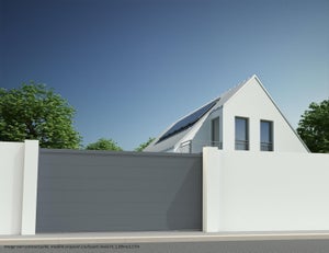 Coulissant aluminium AVILA ouvr.gauche gris 7016 ROY l.307xH.168cm