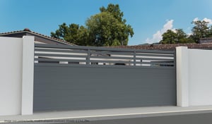 Coulissant aluminium ALVIADA ouvr.droit gris 7016 ROY l.507xH.179cm