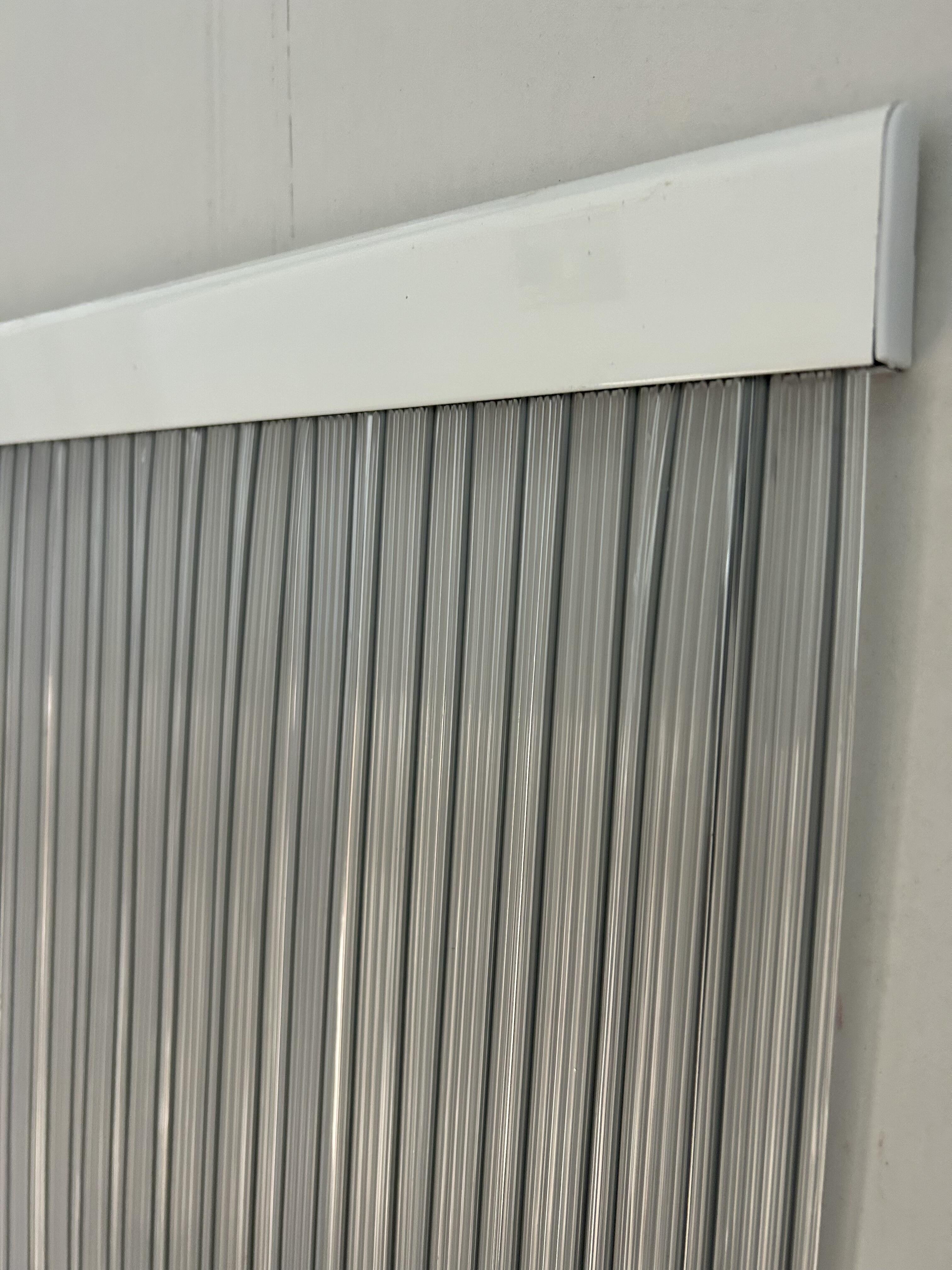 Cortina de puerta plástico guadiana plata-transparente 90 x 210 cm