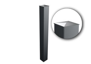 Poteau aluminium 110270 gris, l.15