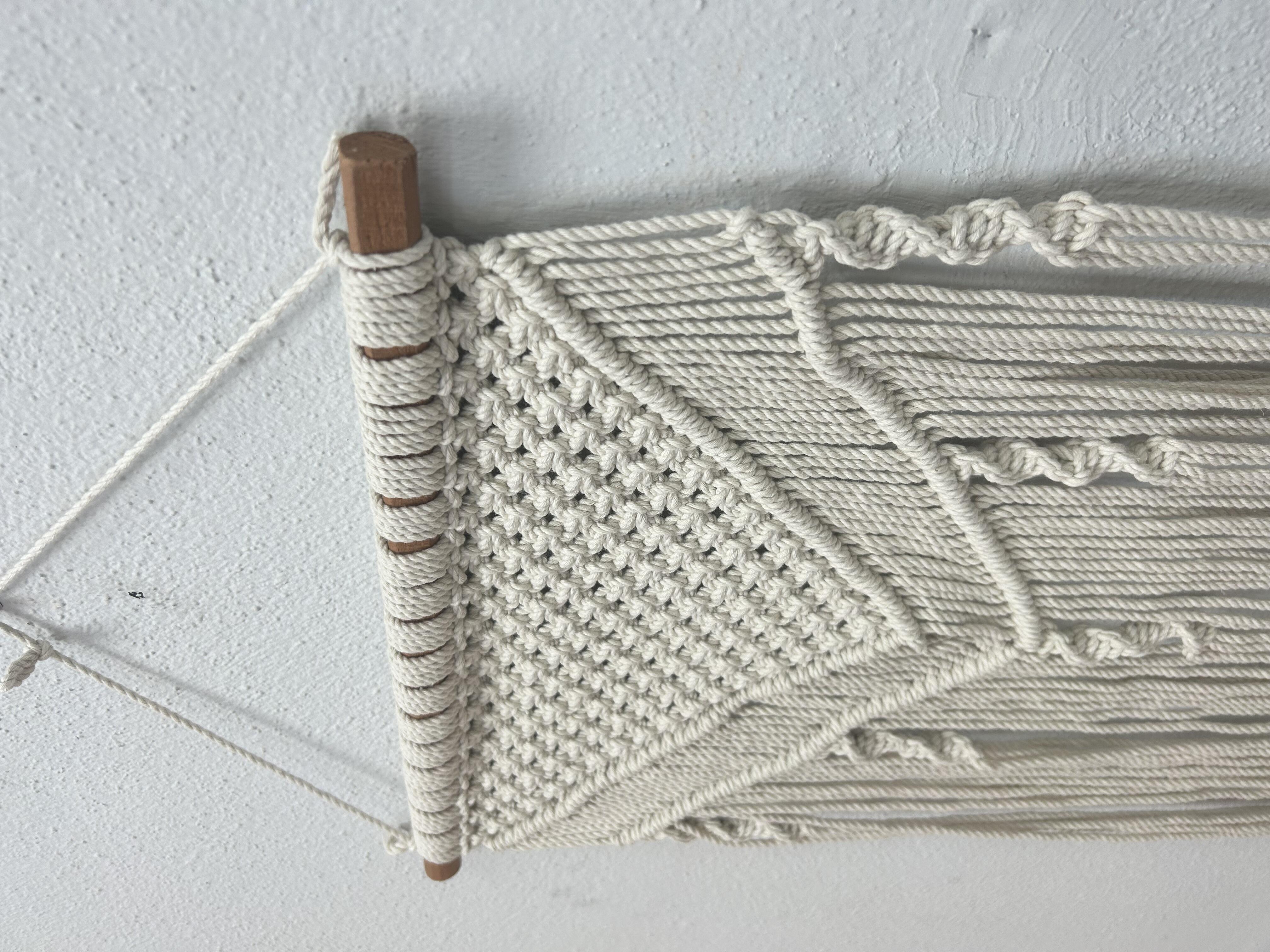 Painel decorativo perede macrame 40 x 60 cm  Nº3 - 5