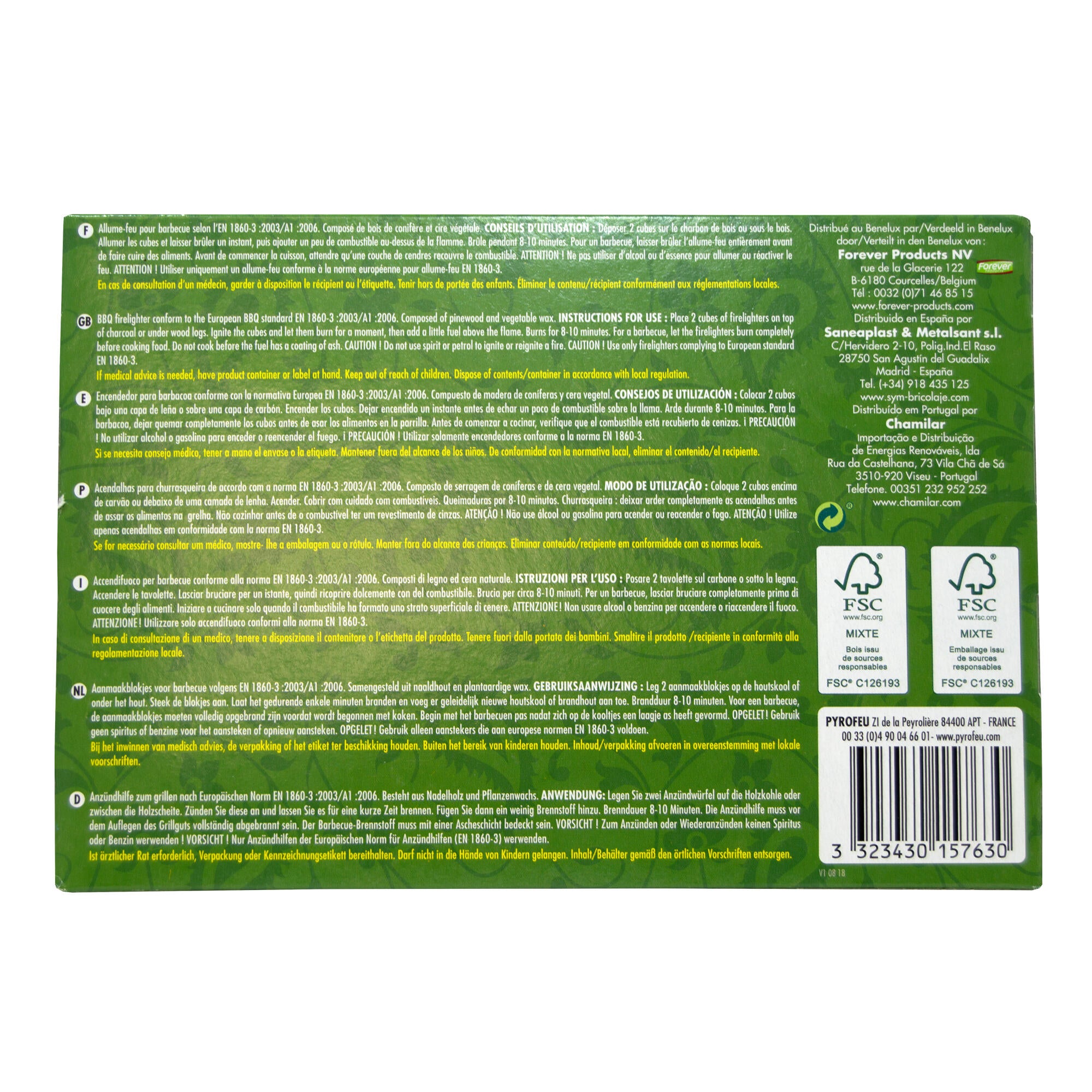 Cubos de encendido ecológico CHEMINETT Caja 64 unidades 100% Naturales - 4