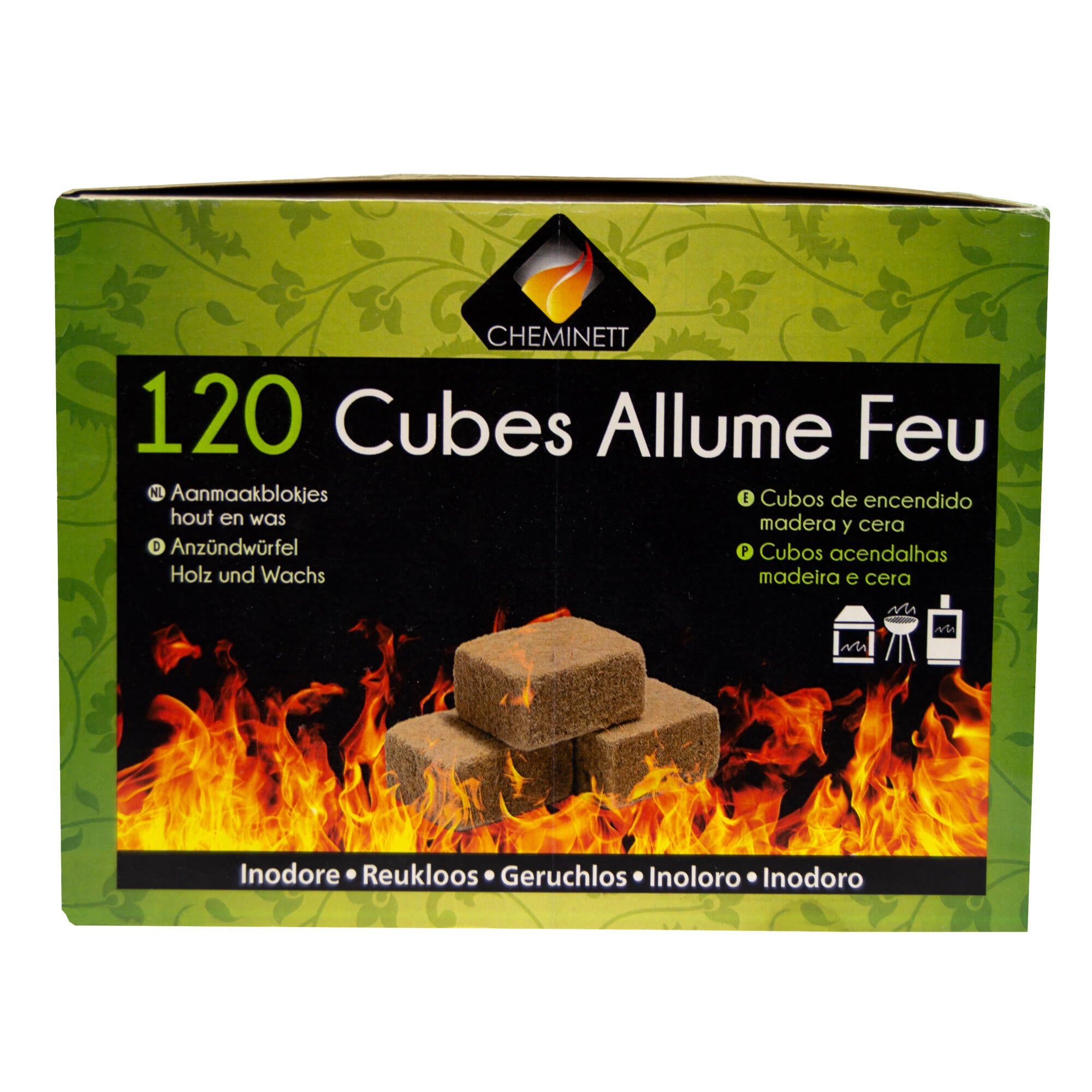 Cubos de encendido ecológico CHEMINETT MAXIPACK 120 unidades 100% Naturales - 6