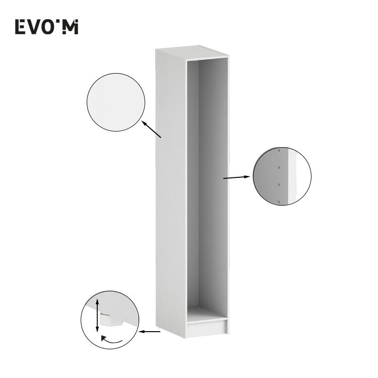 Módulo 230,4x40x54 cm branco Spaceo Evo'M - 5
