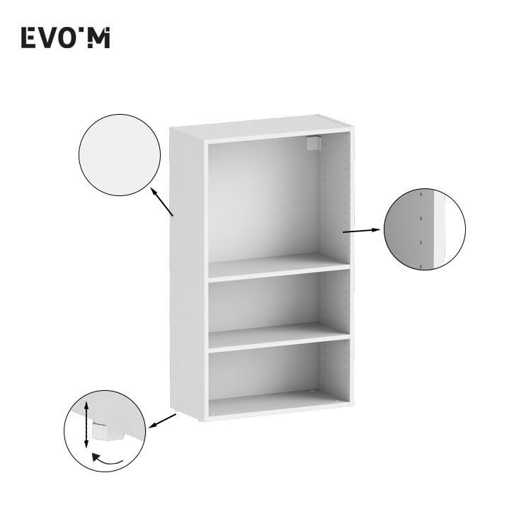 Caisson + 2 tablettes SPACEO Evo'M Blanc H.102,4 X L.60 P.28 cm - 3