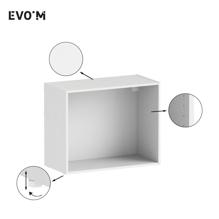 Módulo de móvel inferior branco 80x38x64 cm Spaceo Evo´M - 4