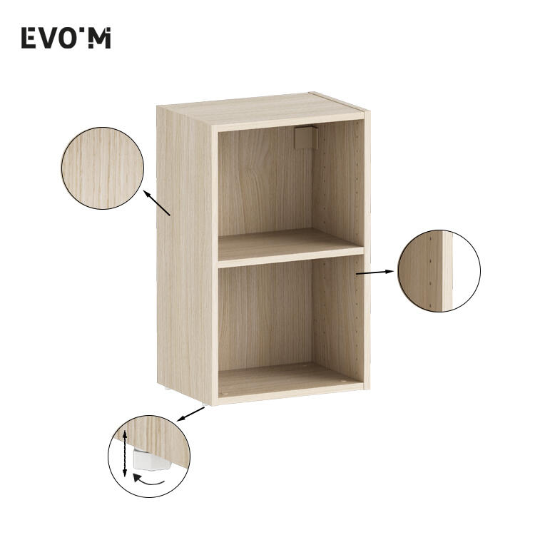 Caisson + 1 tablette SPACEO Evo'M effet Chêne H.64 X L.40 P.28cm - 2