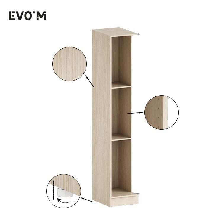Caisson d'angle gauche + 2 tablettes Evo'M effet Chêne H.230,4 X L.40 X P.54 cm - 4