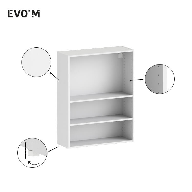 Caisson + 2 tablettes SPACEO Evo'M Blanc H.102,4 X L.80 P.28 cm - 7