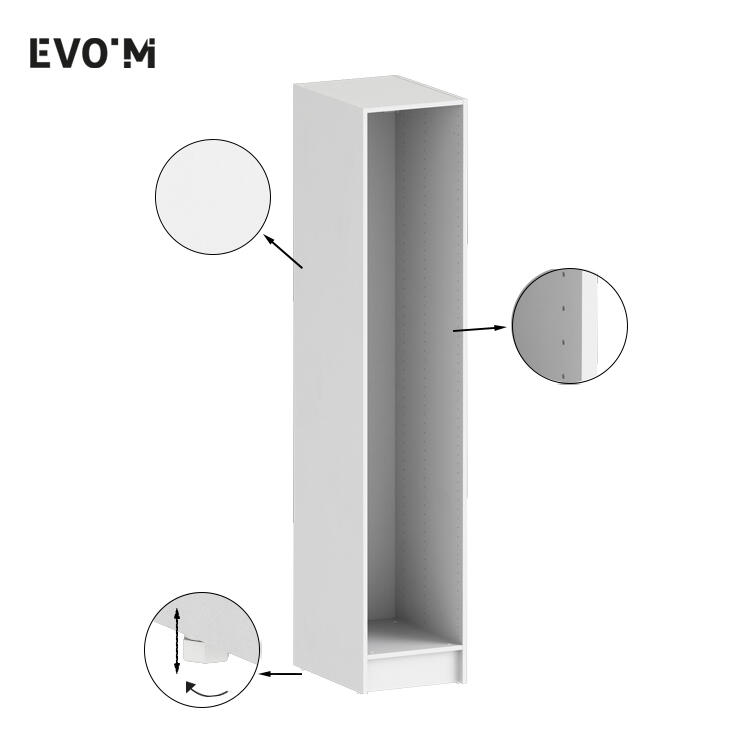 Módulo 204,8x40x54 cm branco Spaceo Evo'M - 6