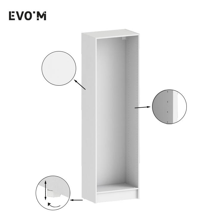 Módulo 204,8x60x38 cm branco Spaceo Evo'M - 8