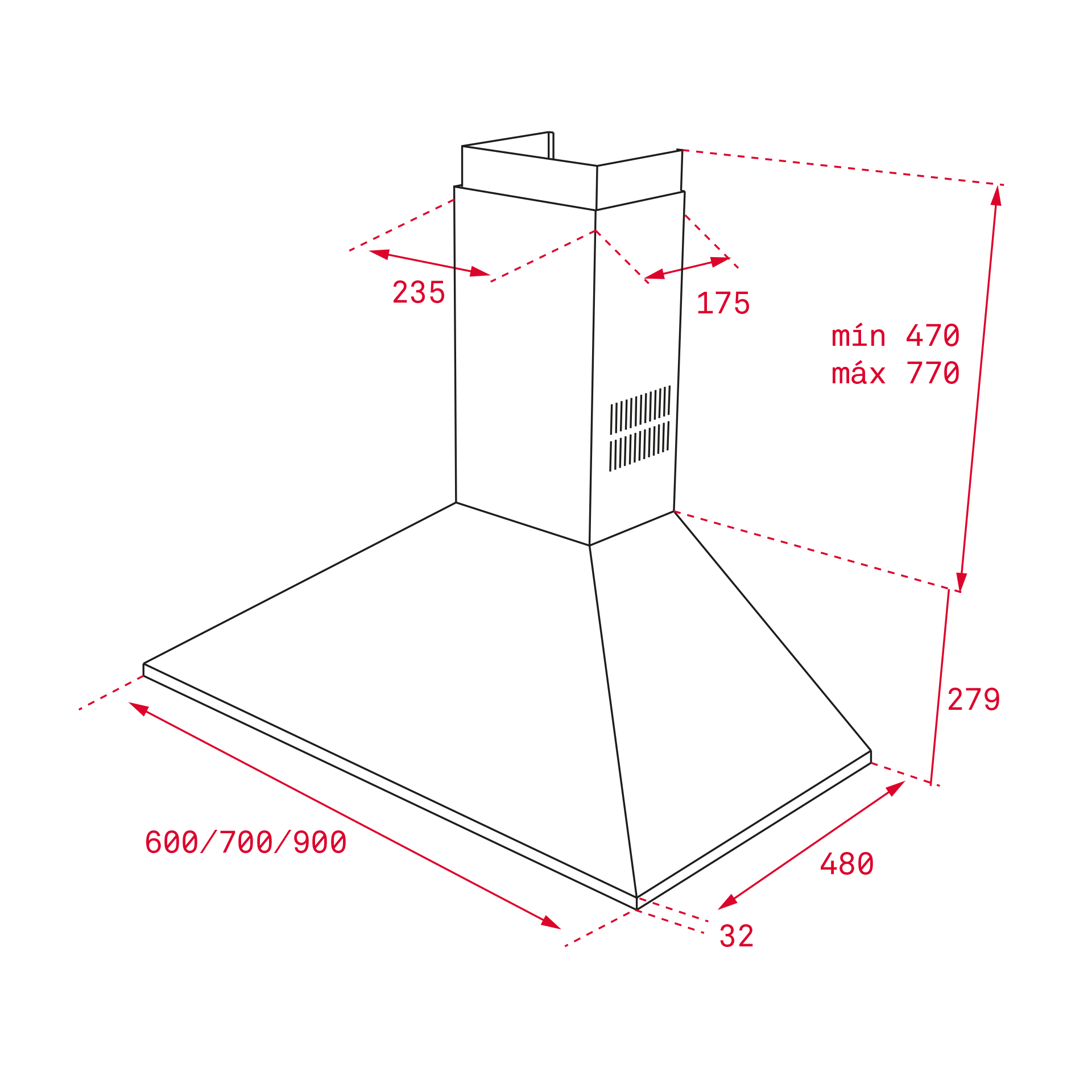 Exaustor de parede 60cm 380 m³/h cinza Teka Dbb 60 - 4