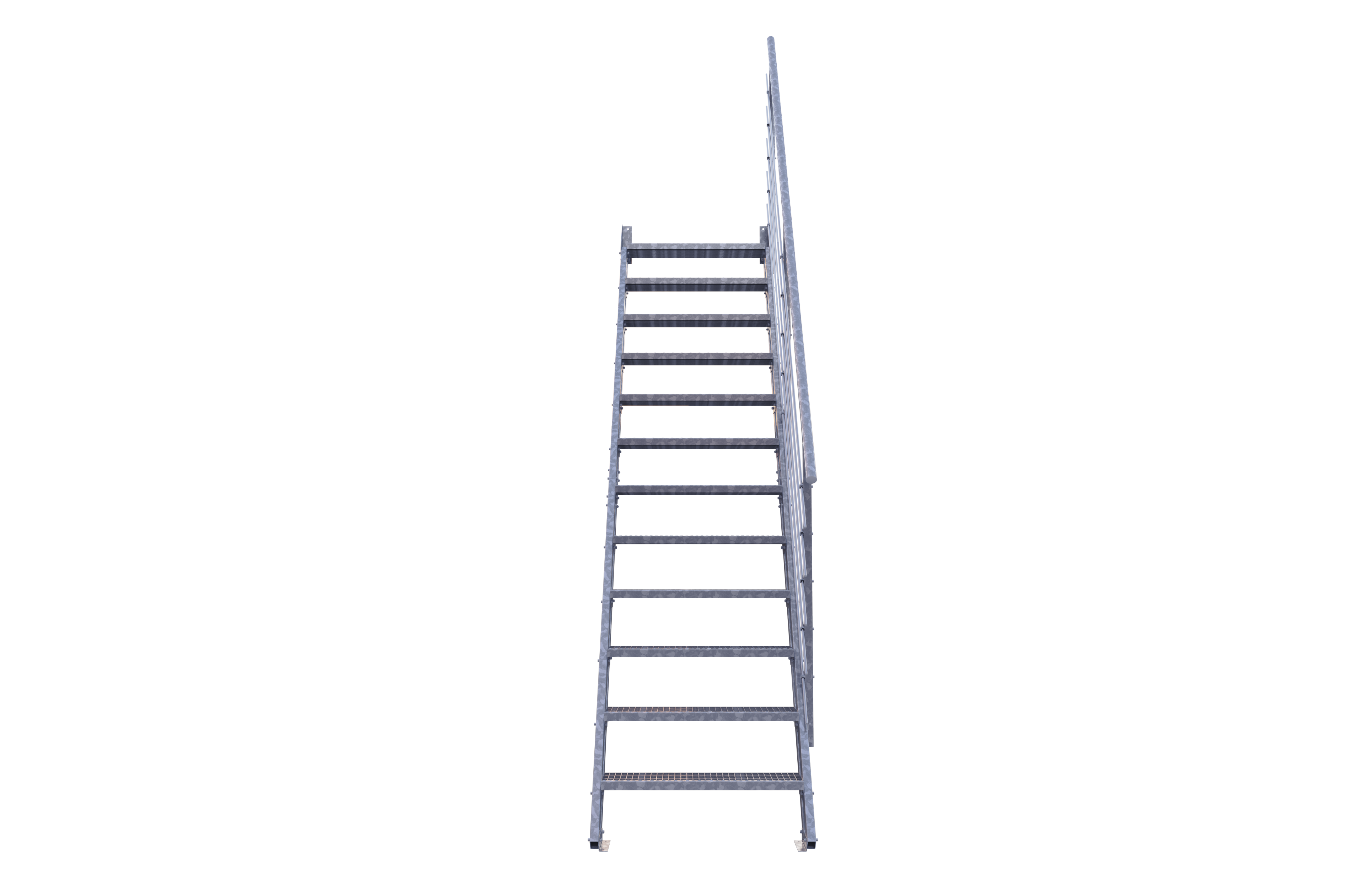 Escalier droit ESCAVARIO galvanisé 12 marches, l.78 cm - 7