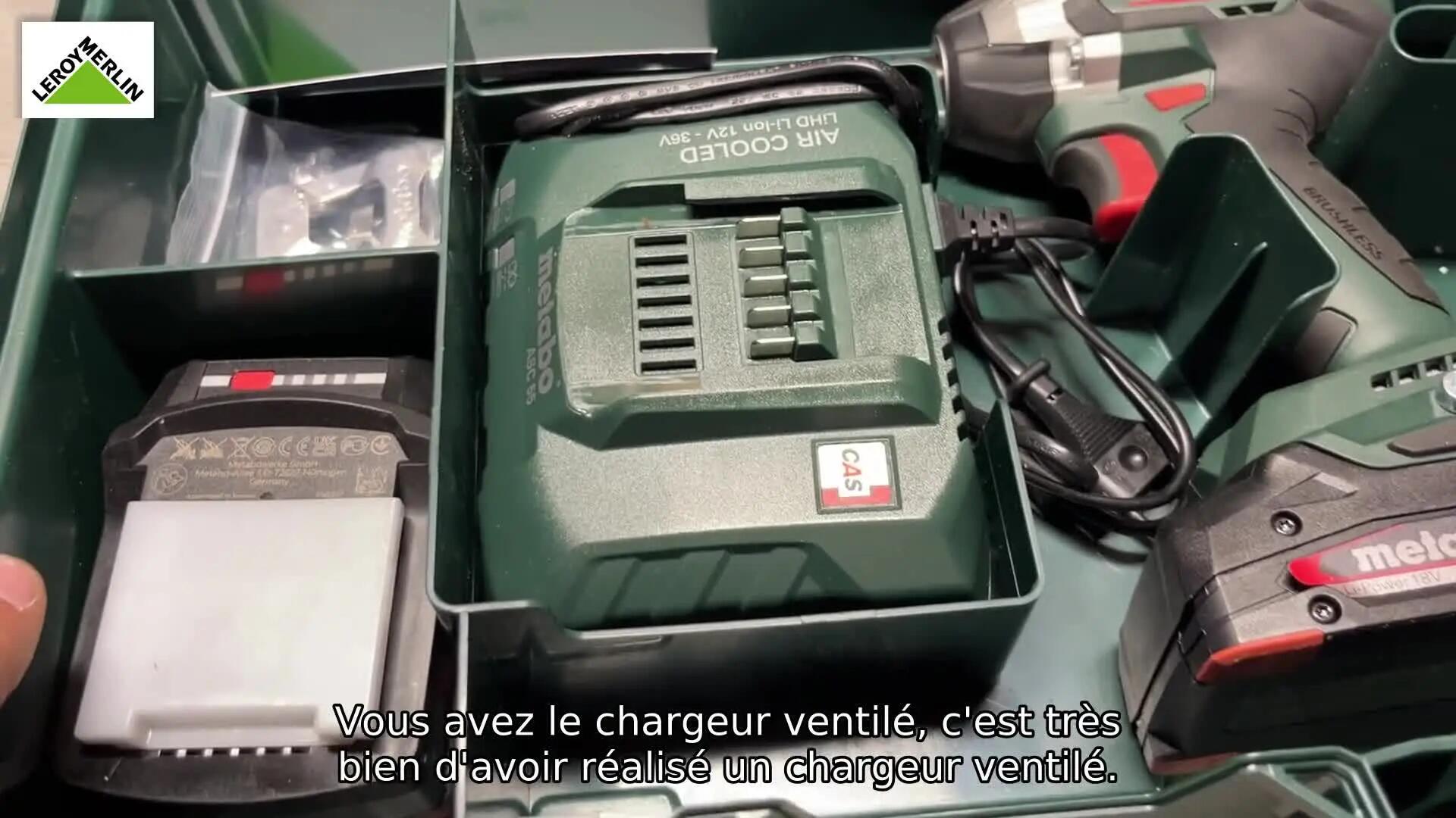 Visseuse à choc sans fil METABO, 18 V, 2 batteries 2 Ah + 4 Ah - 2