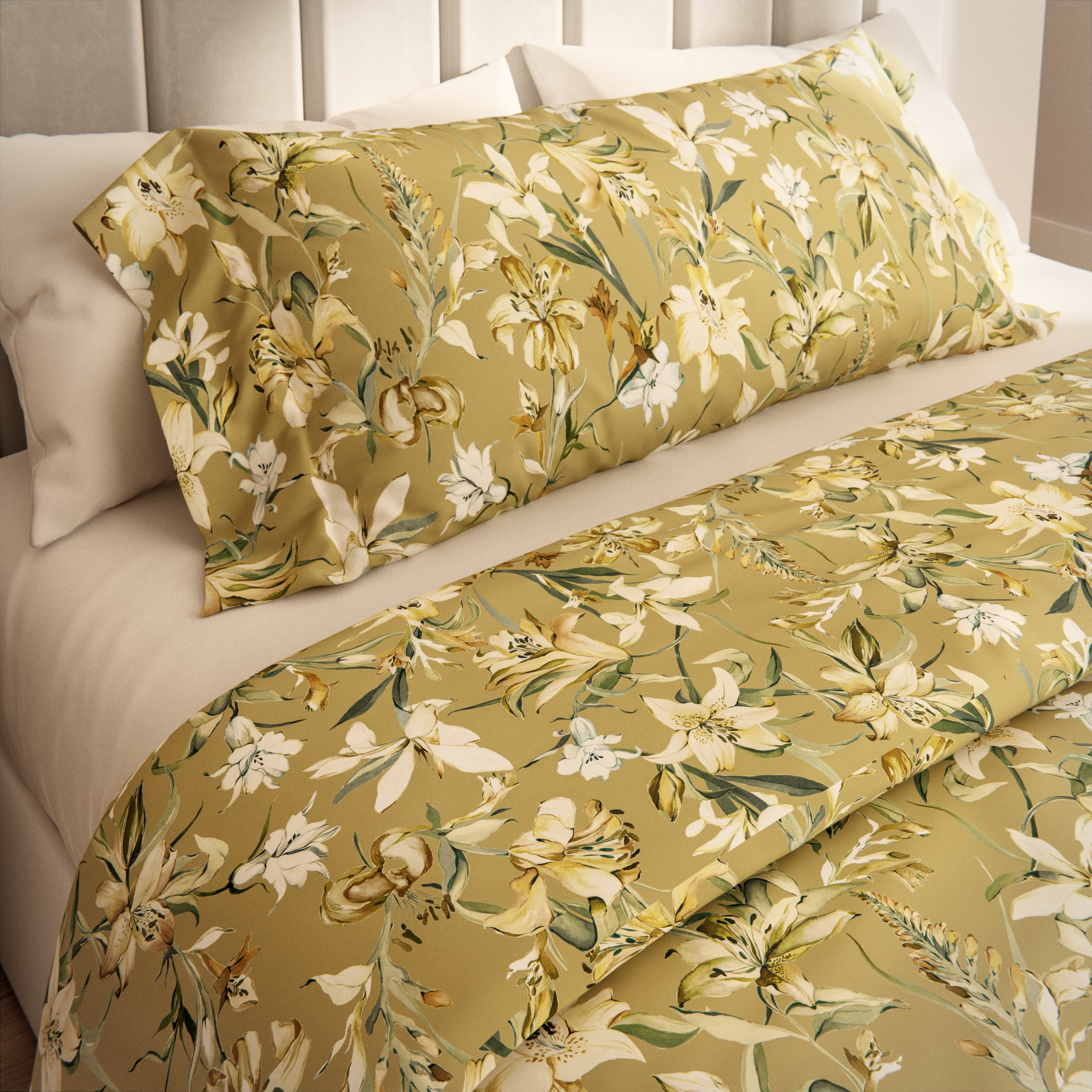 Funda nórdica maratea algodón 200 hilos motaza, verde y azul cama de 90 cm