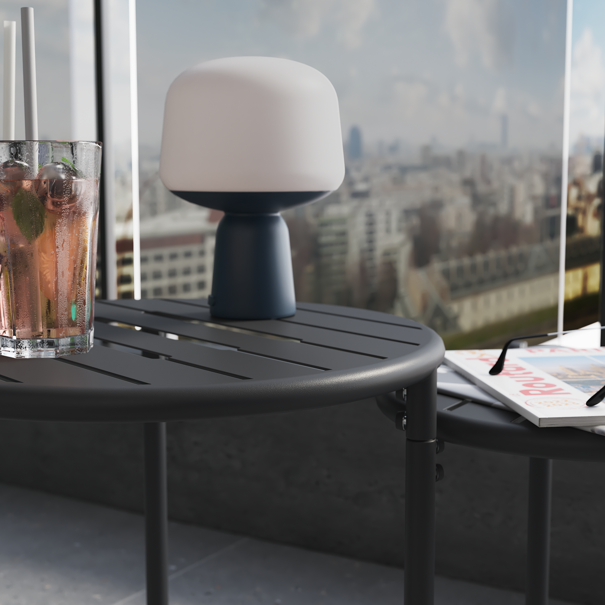 Candeeiro de mesa Inspire Luno 80lm IP44 azul Inspire - 7