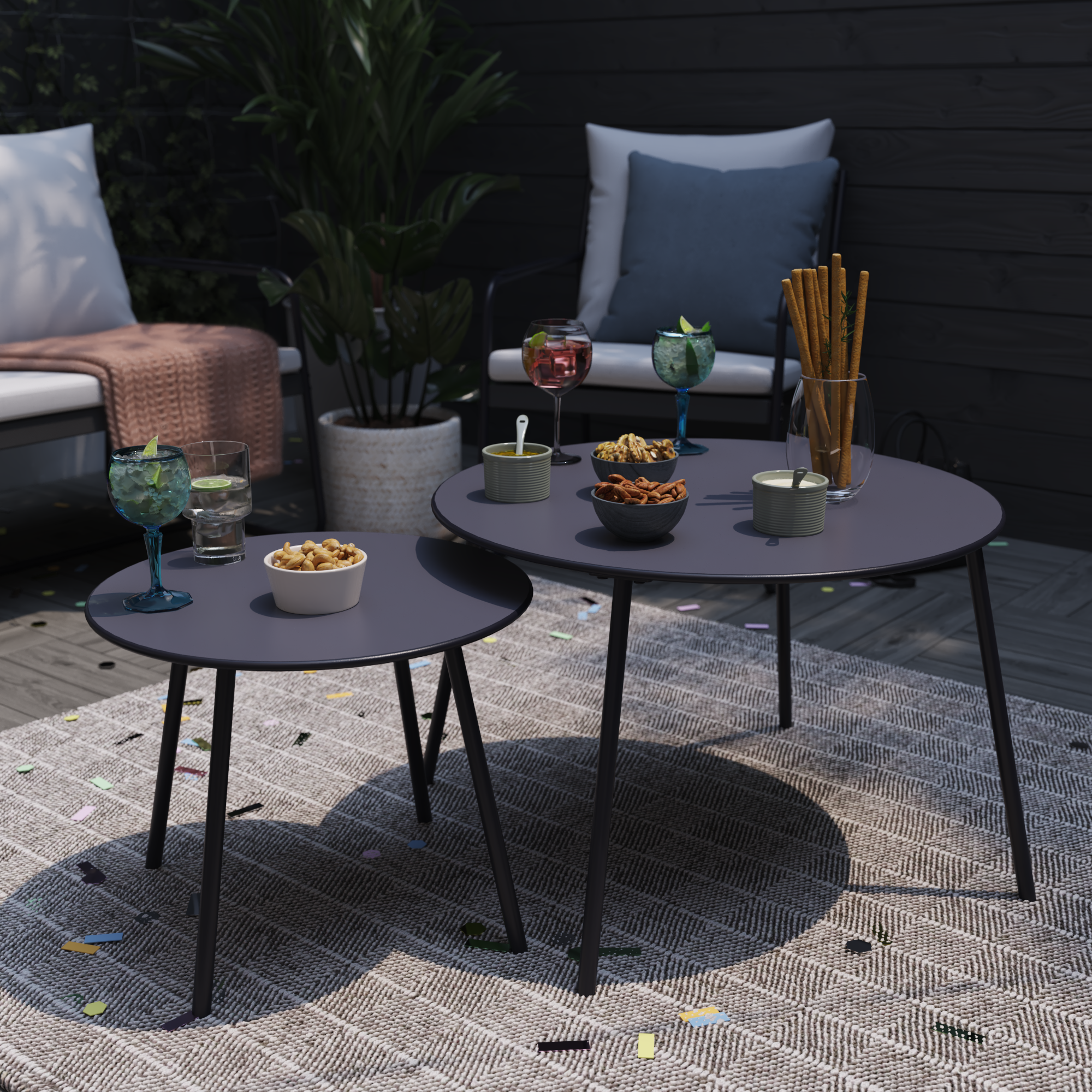 Salon bas en acier Fino NATERIAL, 4 personnes - 8